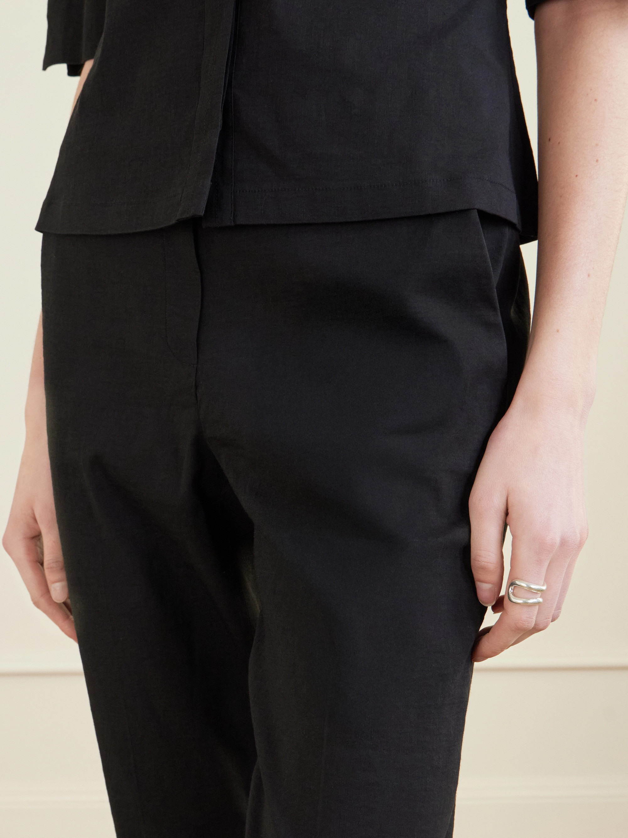 Treeca linen-blend skinny-leg pants — Image 20