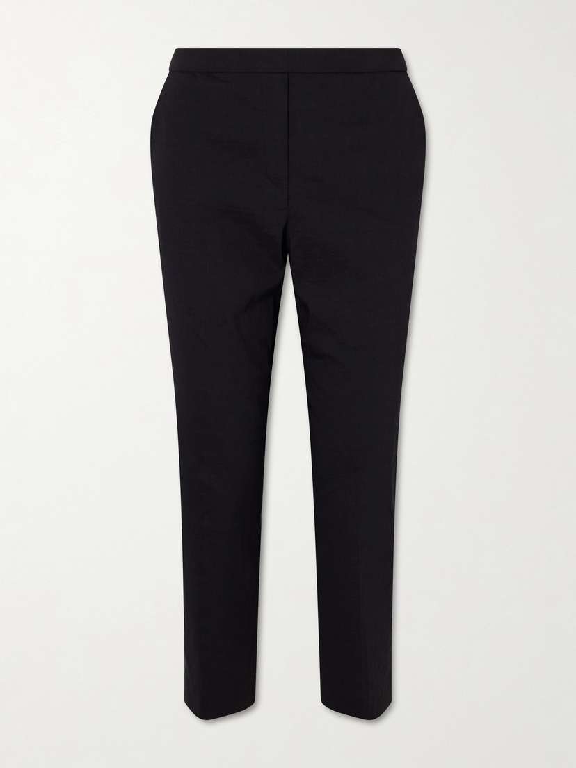 Theory Stretch Organic Linen-blend Straight-leg Pants
