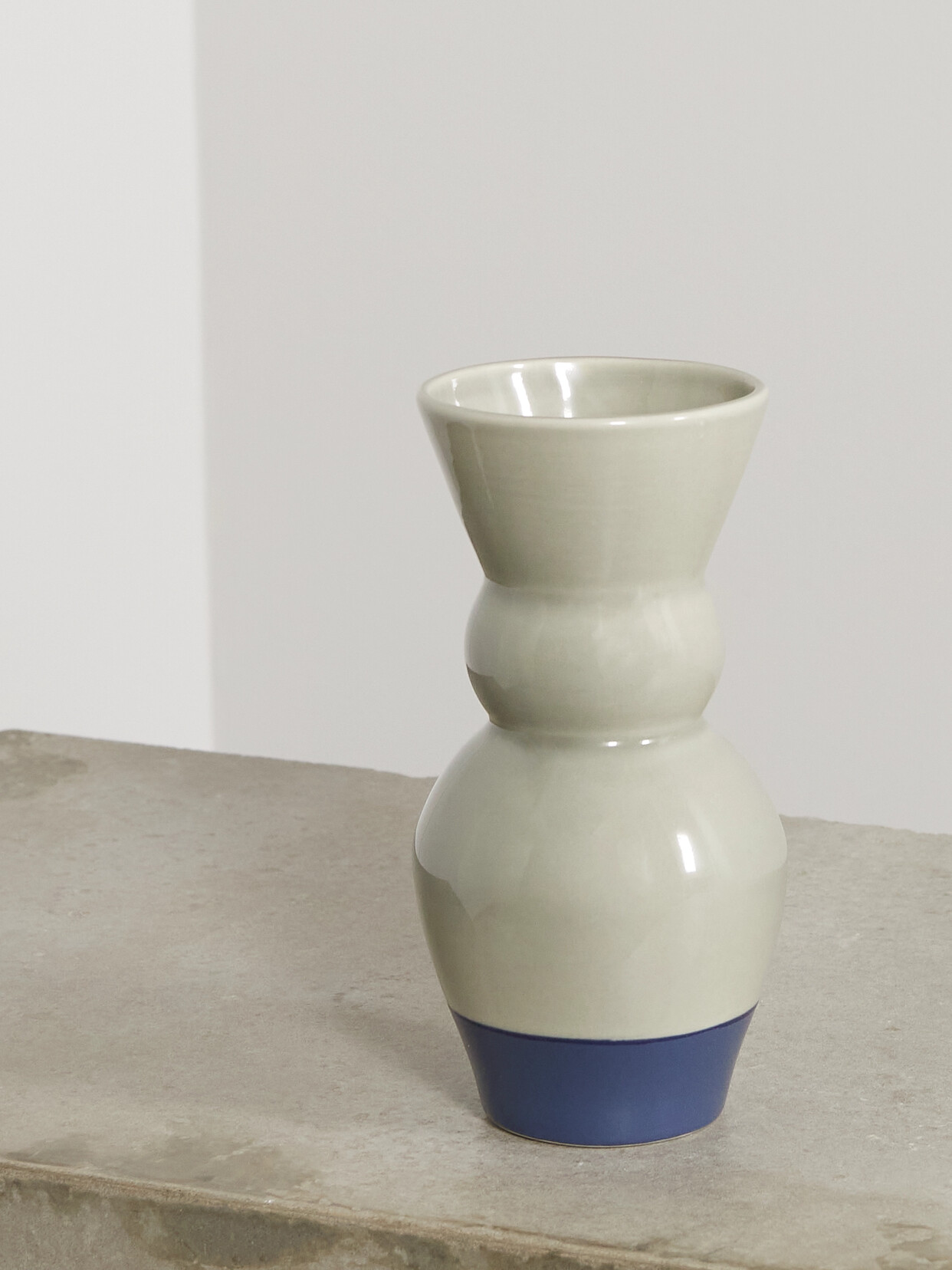 Marloe Marloe - + Net Sustain Lucie Glazed Ceramic Vase - Gray