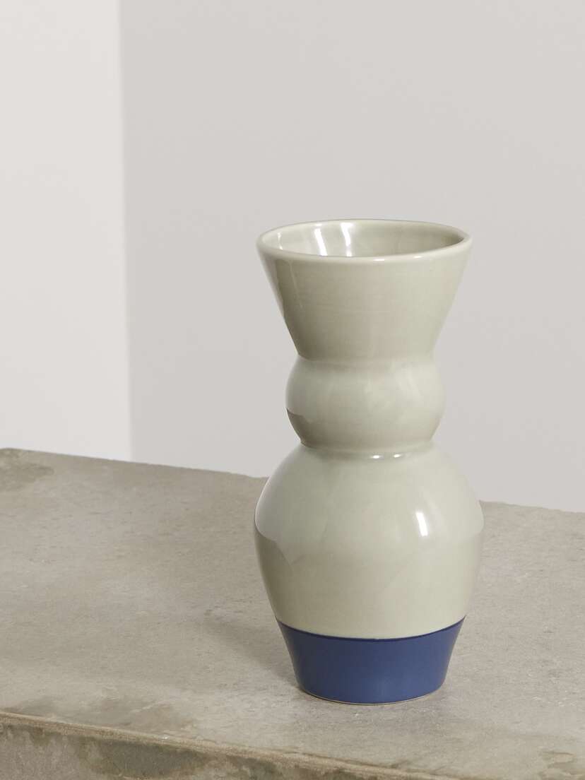 MARLOE MARLOE + Net Sustain Lucie Glazed Ceramic Vase