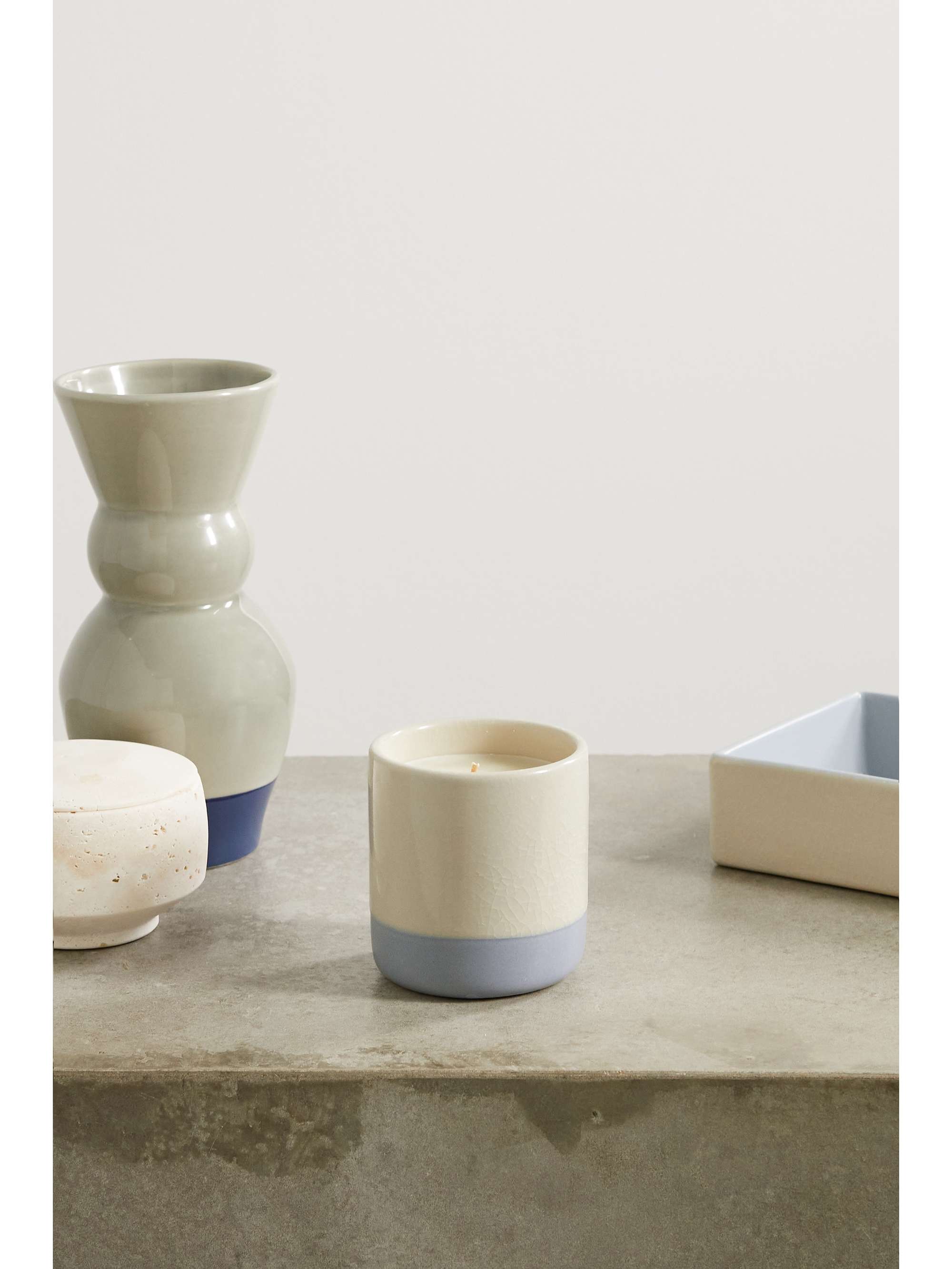 MARLOE MARLOE + NET SUSTAIN glazed ceramic tumbler with refill candle