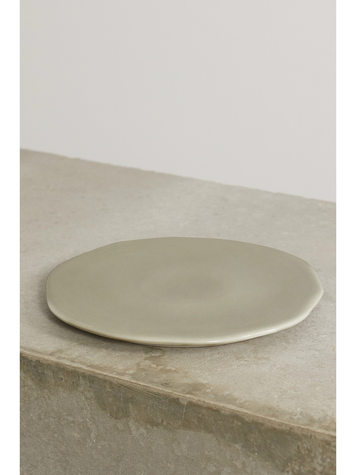 Marloe Marloe - + Net Sustain Glazed Ceramic Display Plate - Gray