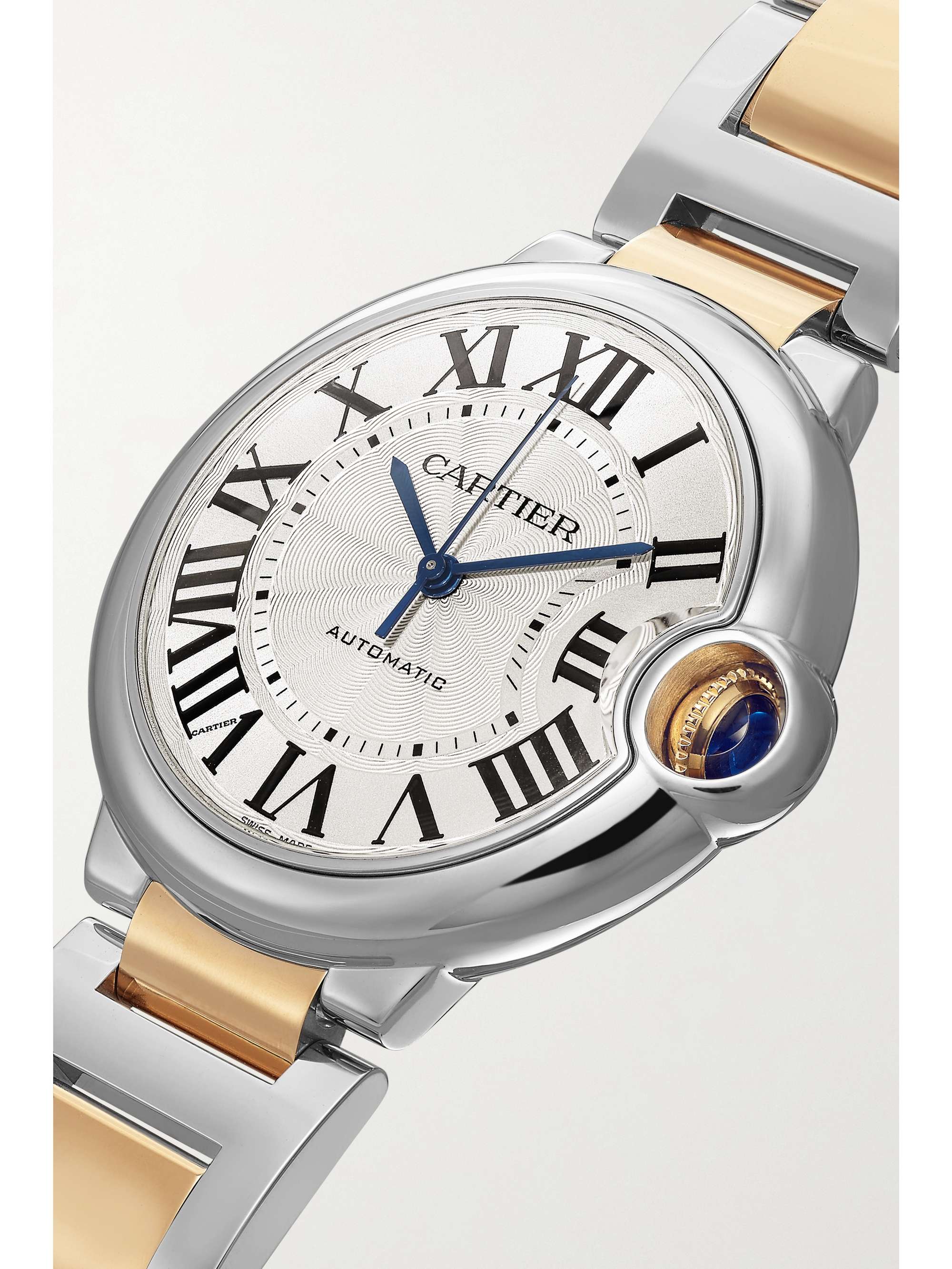CARTIER Ballon Bleu de Cartier Automatic 36.6mm 18-karat gold and stainless steel watch