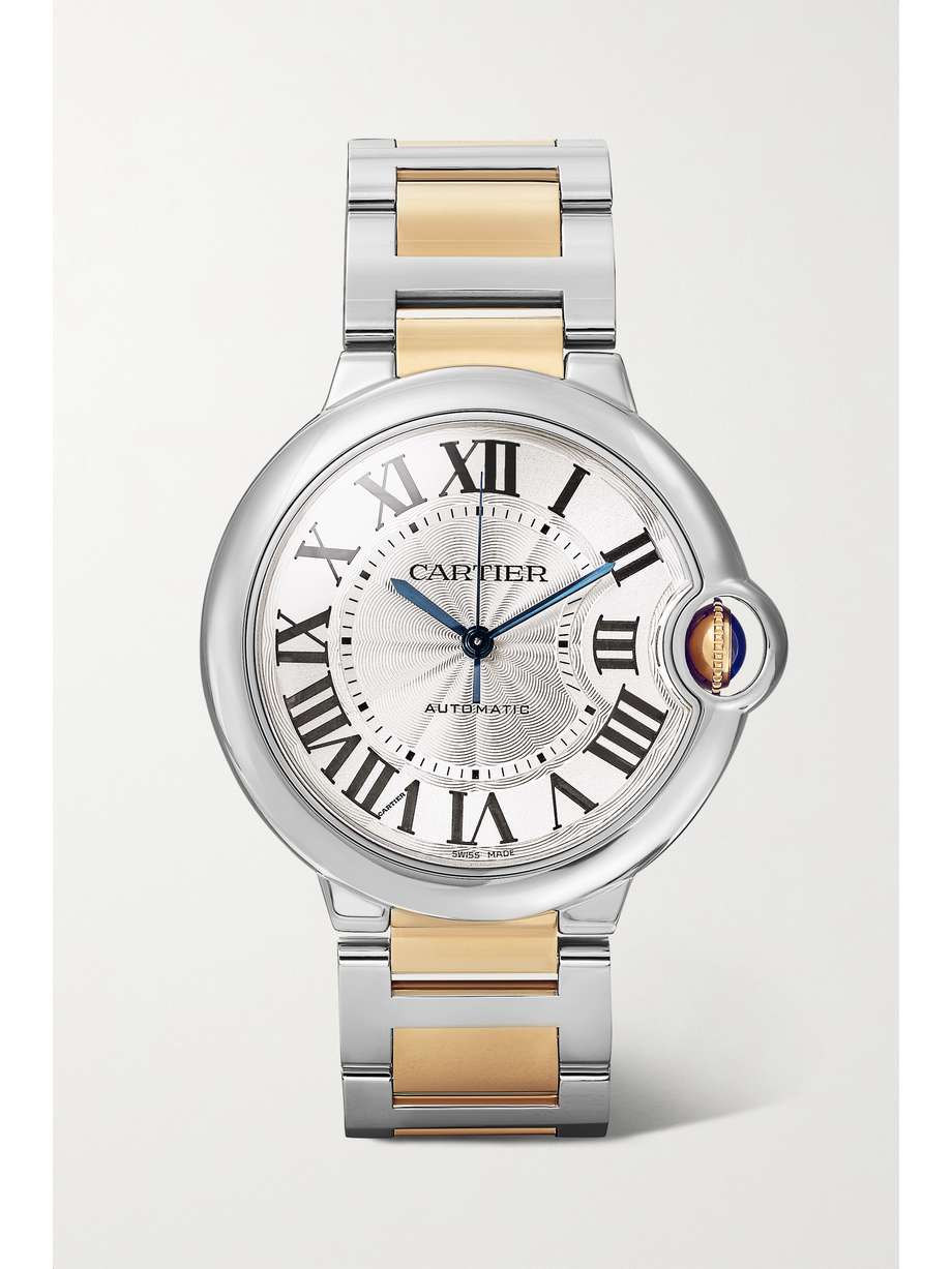 net-a-porter.com | Ballon Bleu de Cartier Automatic 36.6mm 18-karat gold and stainless steel watch