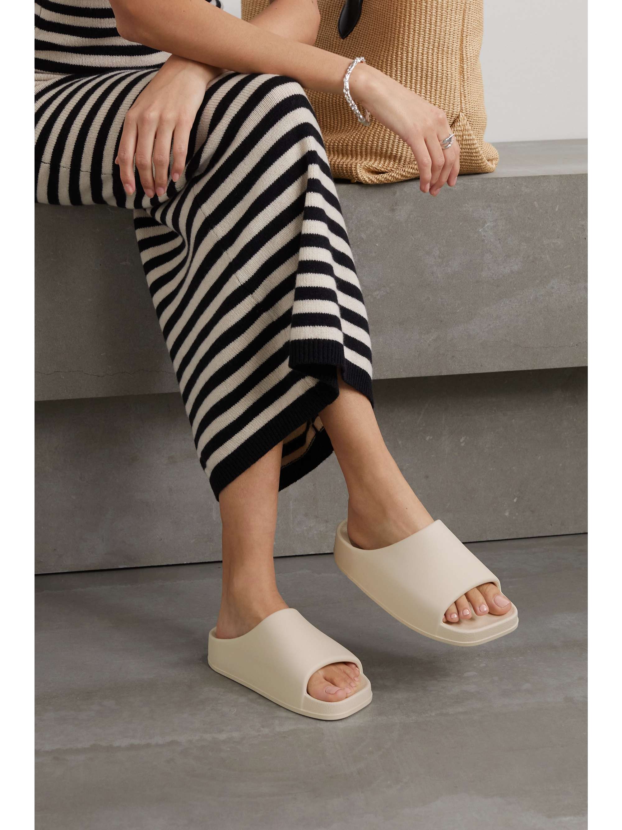 KHAITE Brighton rubber slides