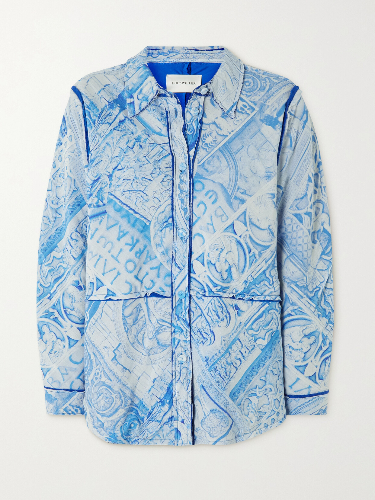 HOLZWEILER – Bino Printed Ecovero Jacket – Blue