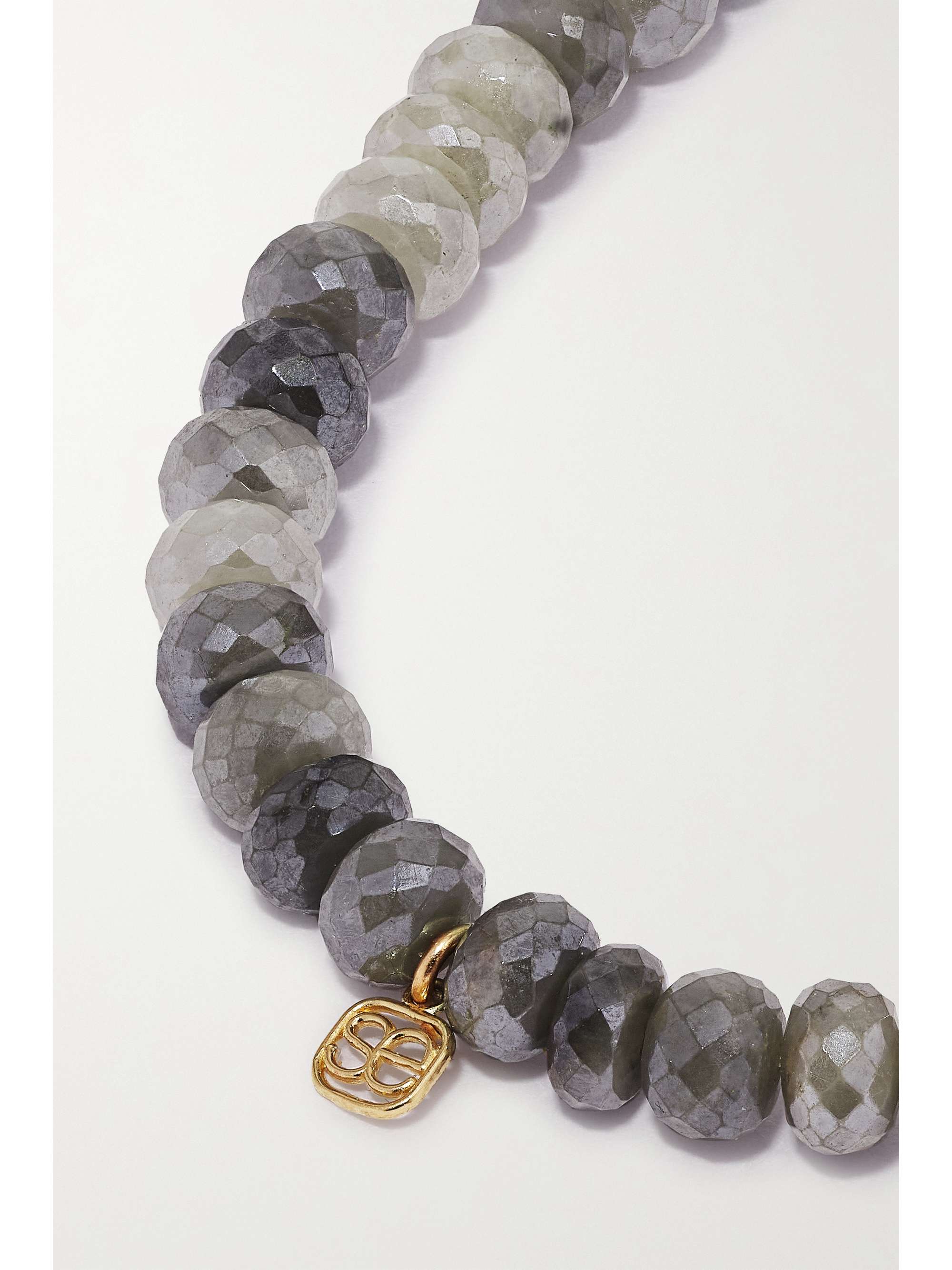 SYDNEY EVAN Small Starburst 14-karat gold, silverite and diamond bracelet