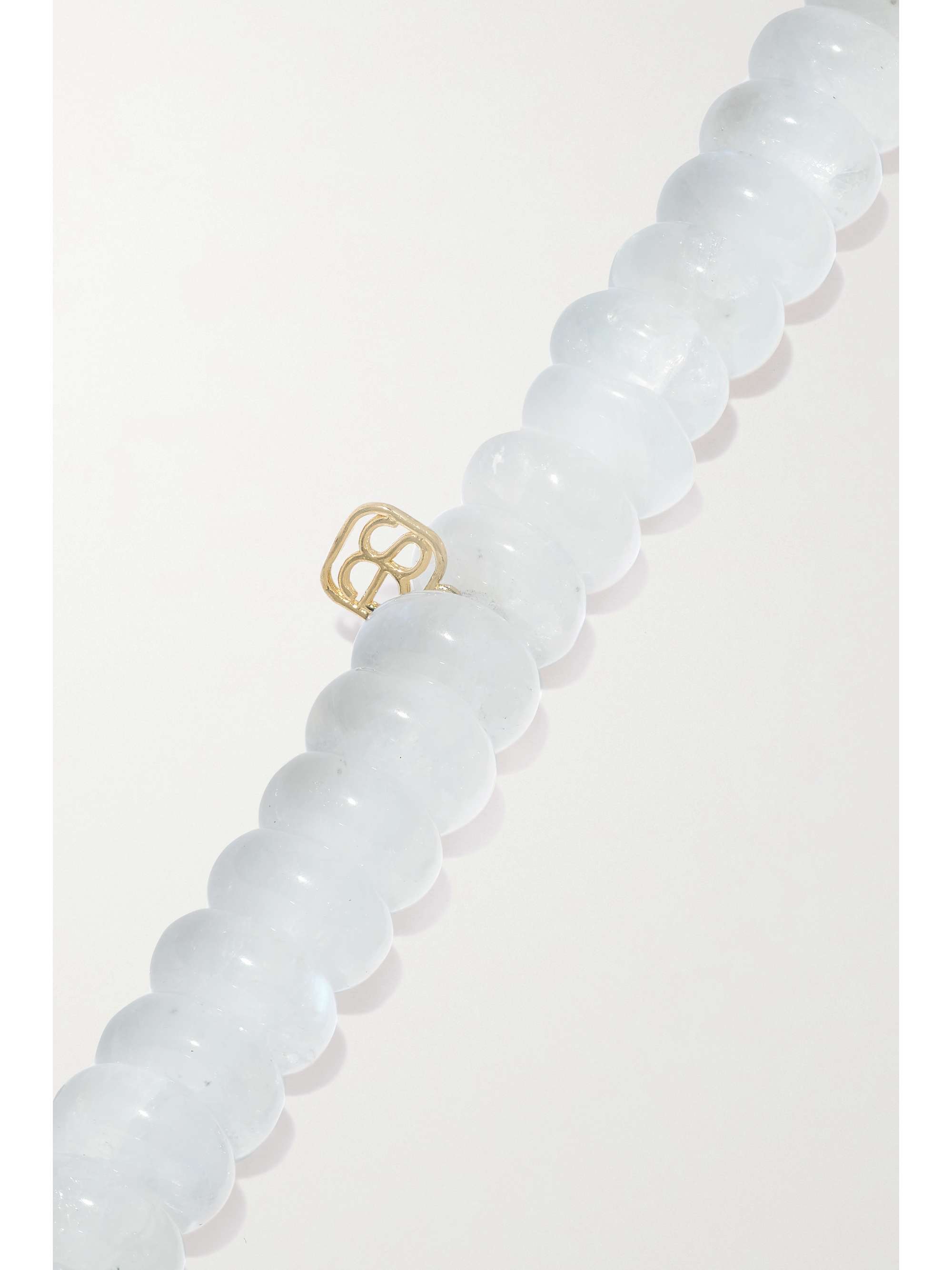 SYDNEY EVAN Star 14-karat gold, moonstone and diamond bracelet