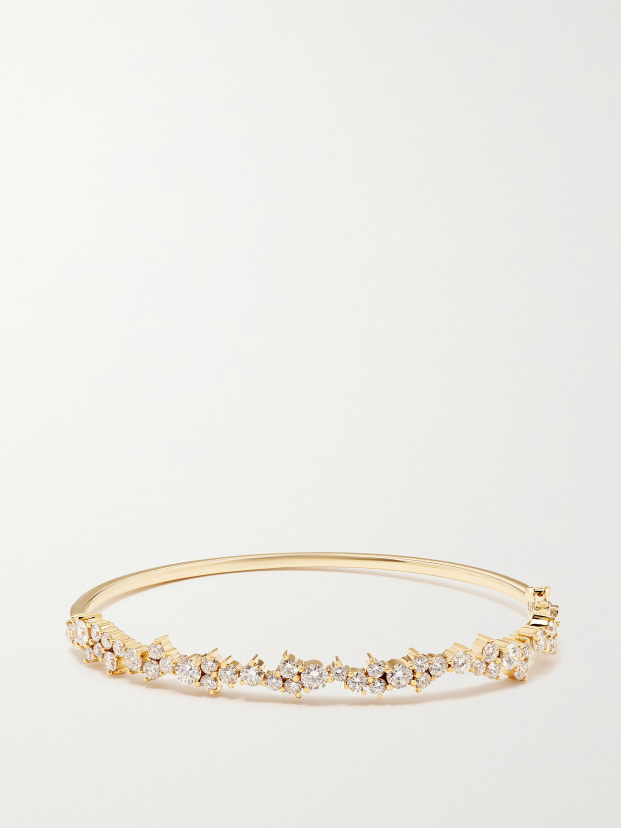 Sydney Evan - 14-karat Gold Diamond Bangle - One size