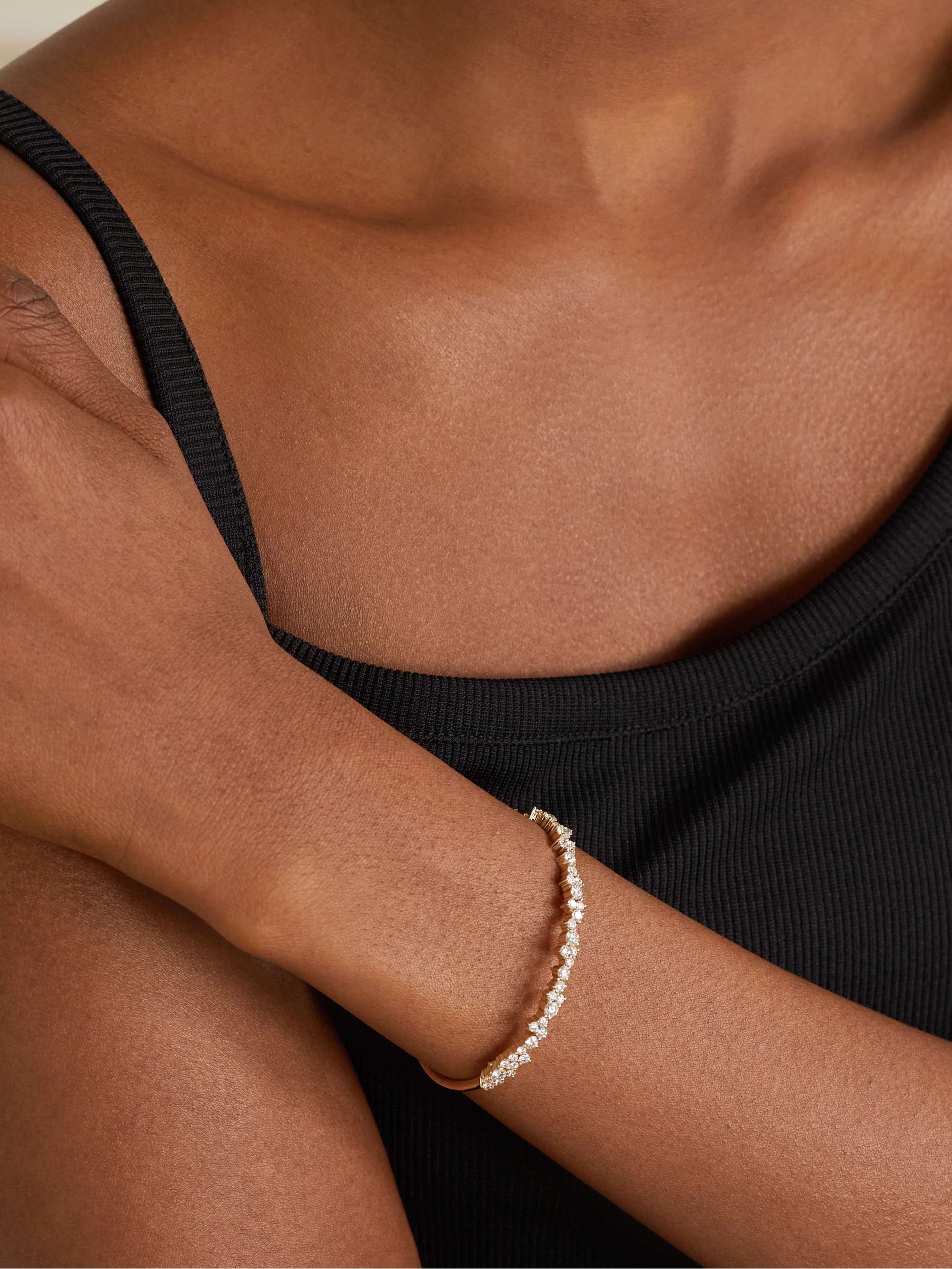 SYDNEY EVAN 14-karat gold diamond bangle
