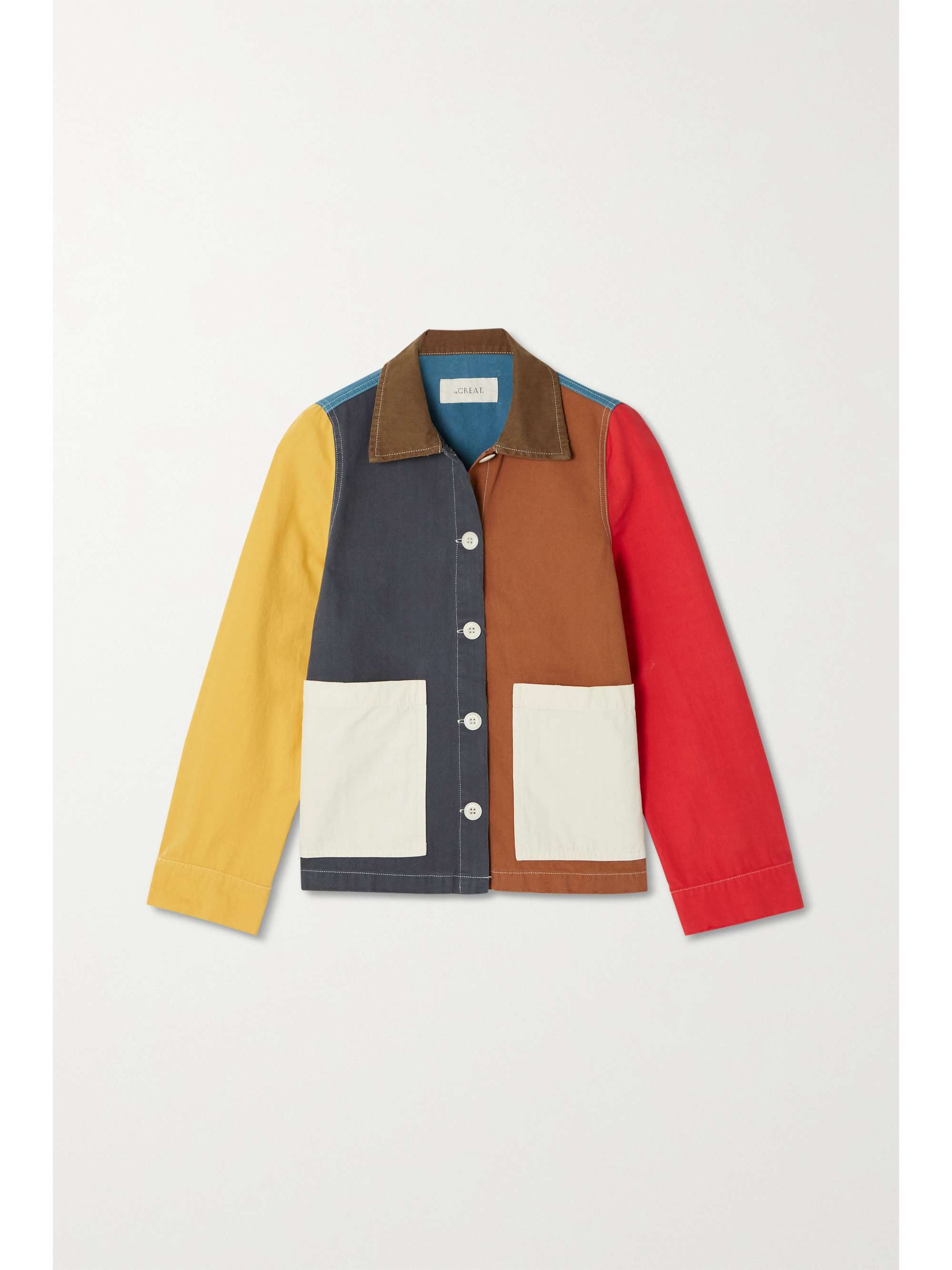 Tan The Chore color-block herringbone 