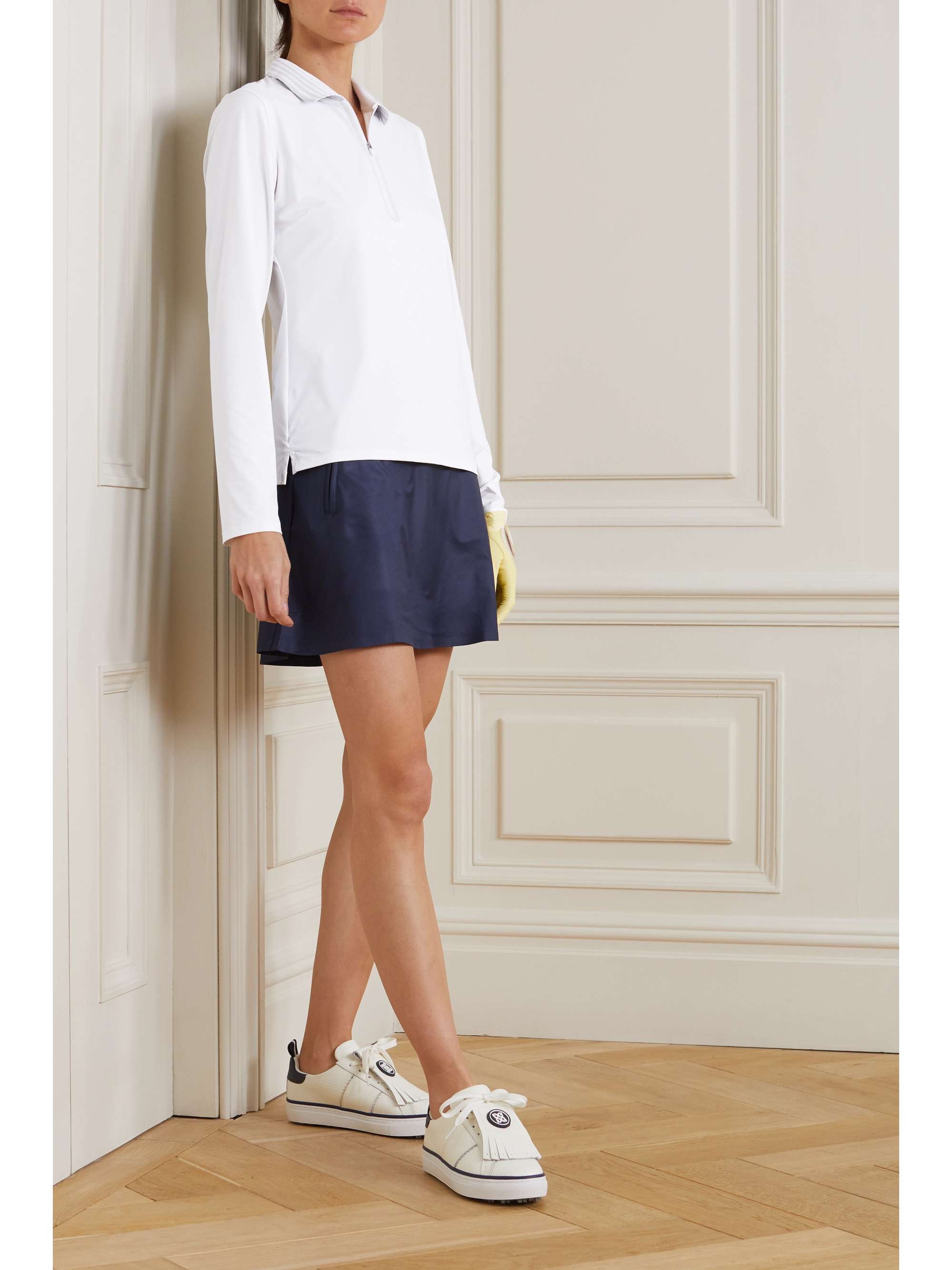G/FORE Striped stretch tech-jersey golf top