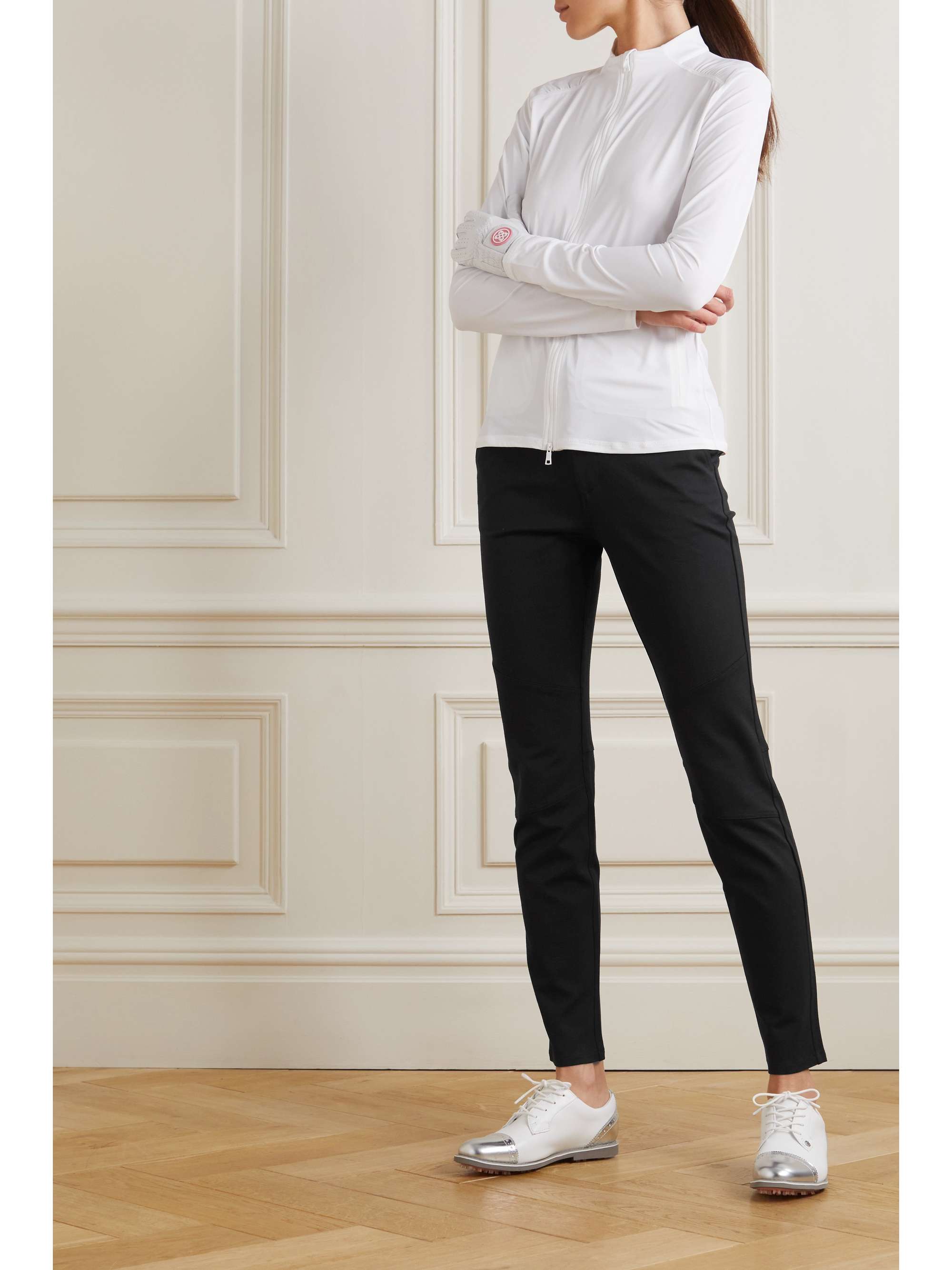 Moto stretch-ponte slim-leg golf pants 