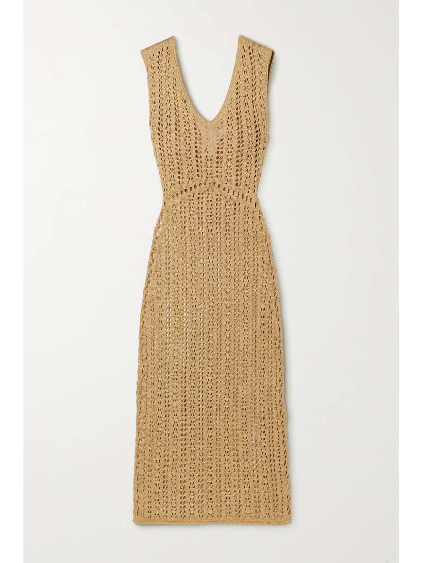 Savannah Morrow The Label Tallara Open-back Crocheted Pima Cotton Maxi Dress - xx large