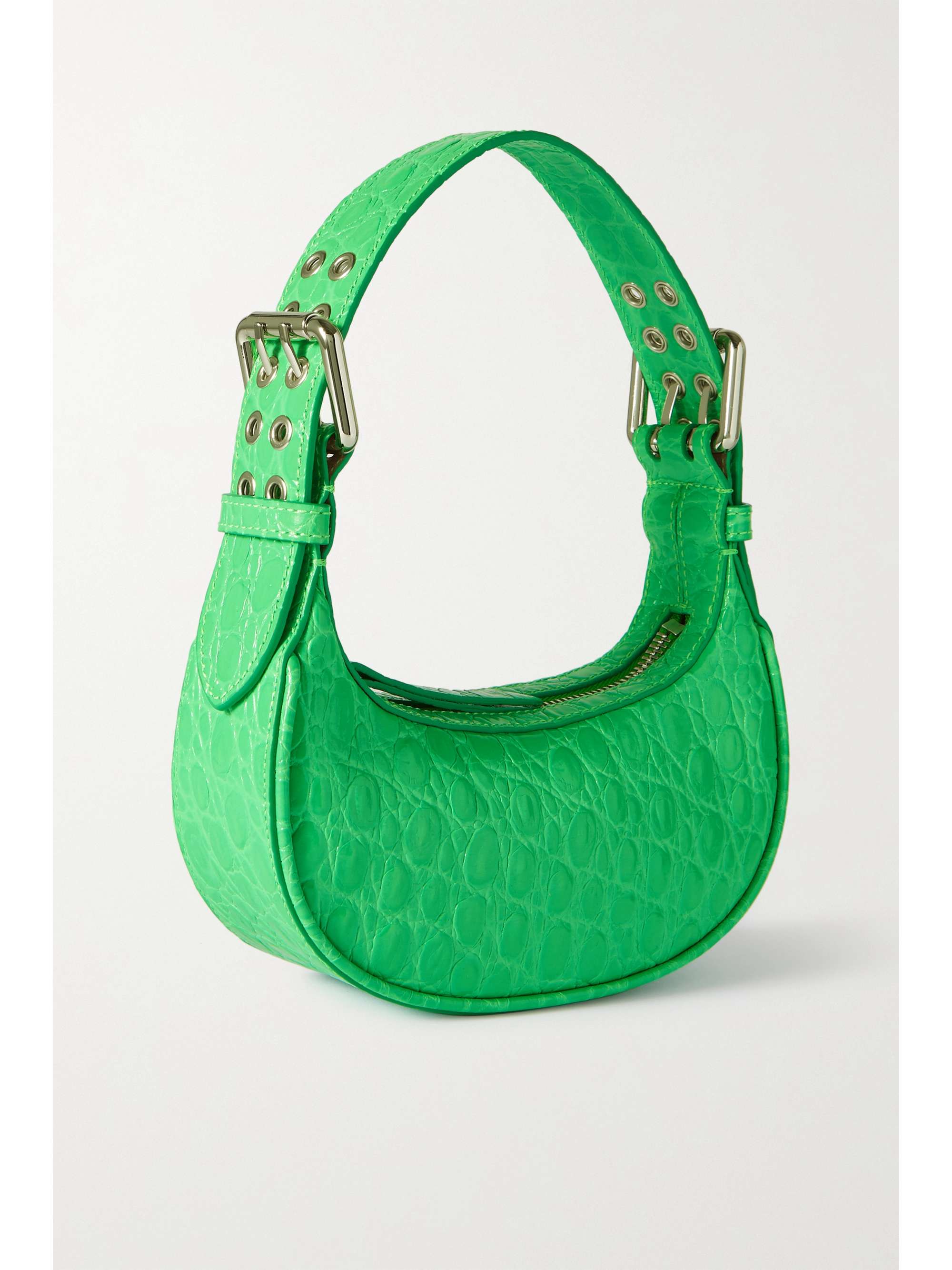 BY FAR Mini Soho croc-effect leather shoulder bag