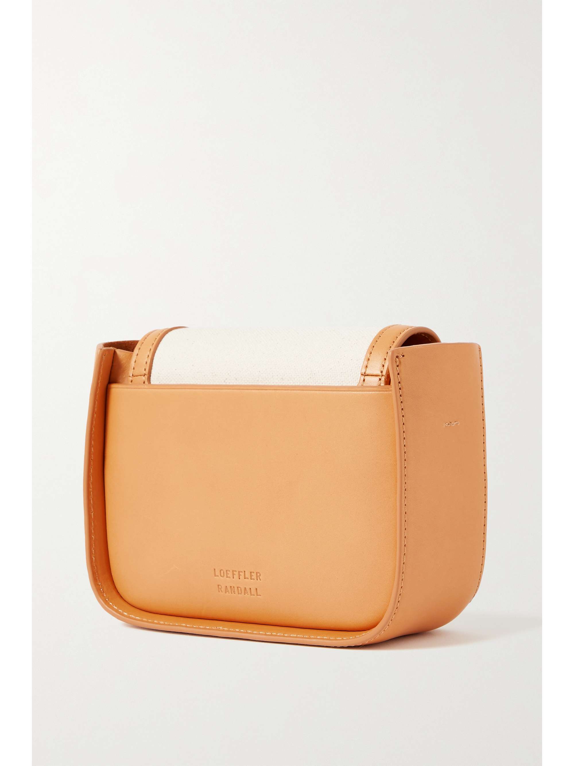 LOEFFLER RANDALL Lennox mini leather-trimmed cotton-canvas shoulder bag