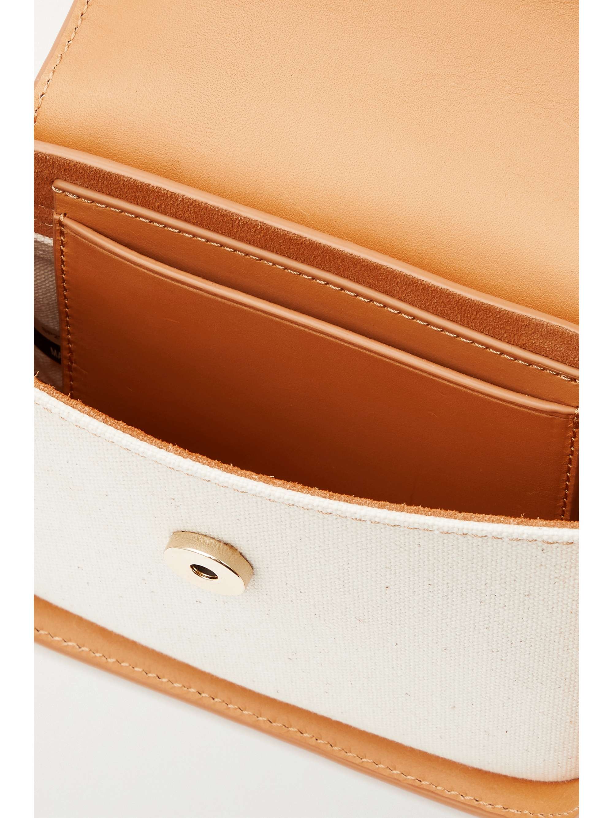 LOEFFLER RANDALL Lennox mini leather-trimmed cotton-canvas shoulder bag