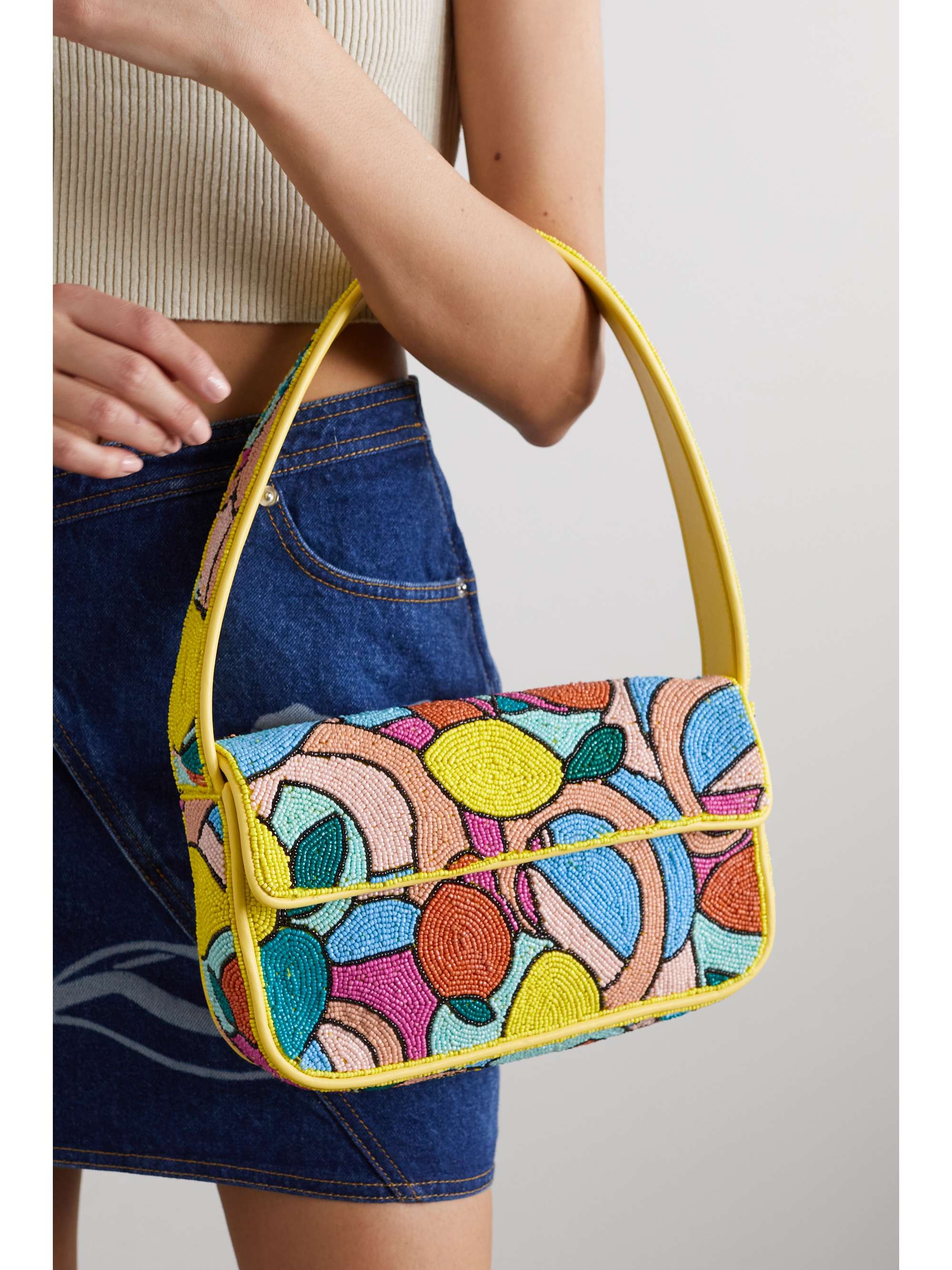 staud beaded tommy bag