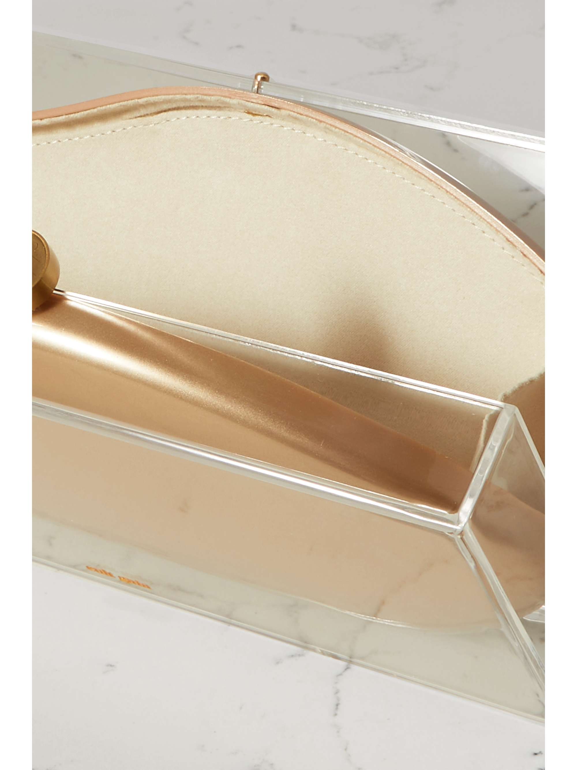 CULT GAIA Yaro two-tone acrylic clutch