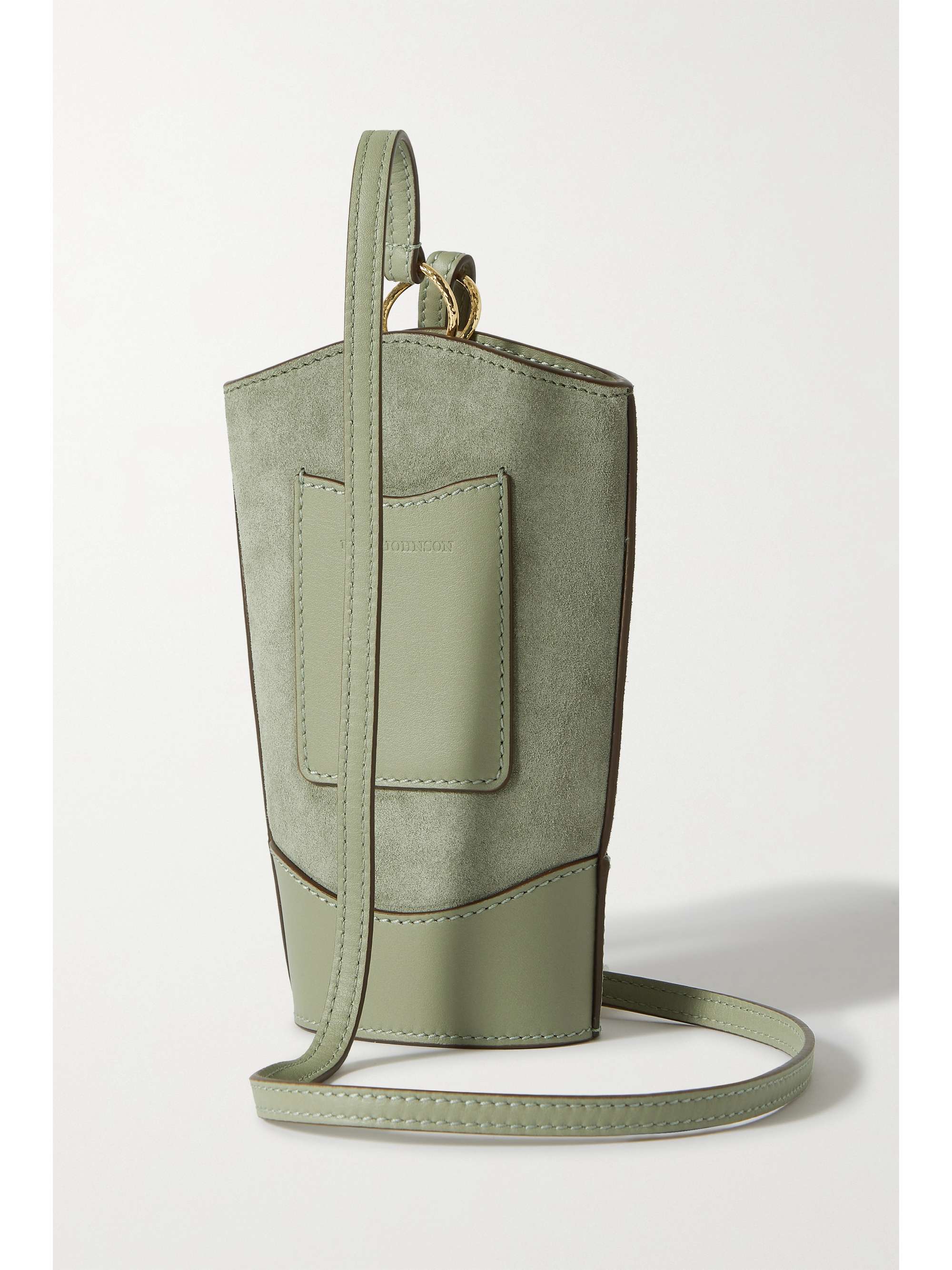 ULLA JOHNSON Esme small suede and leather pouch