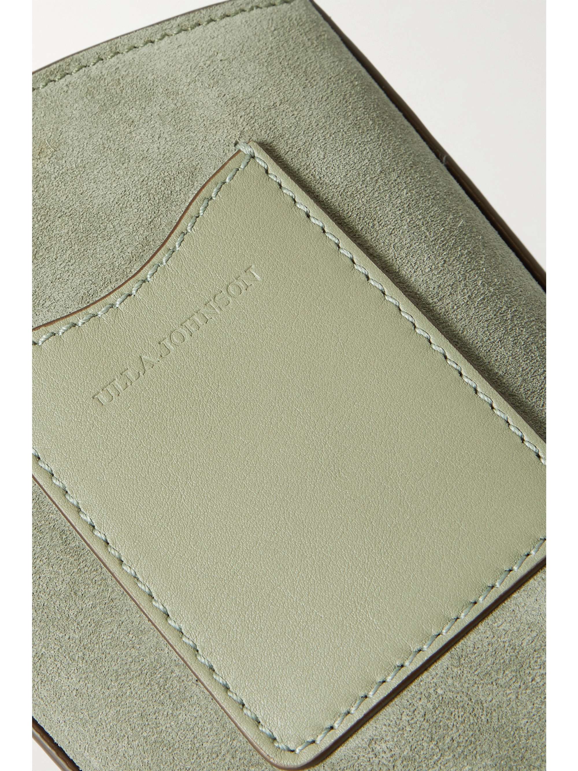 ULLA JOHNSON Esme small suede and leather pouch