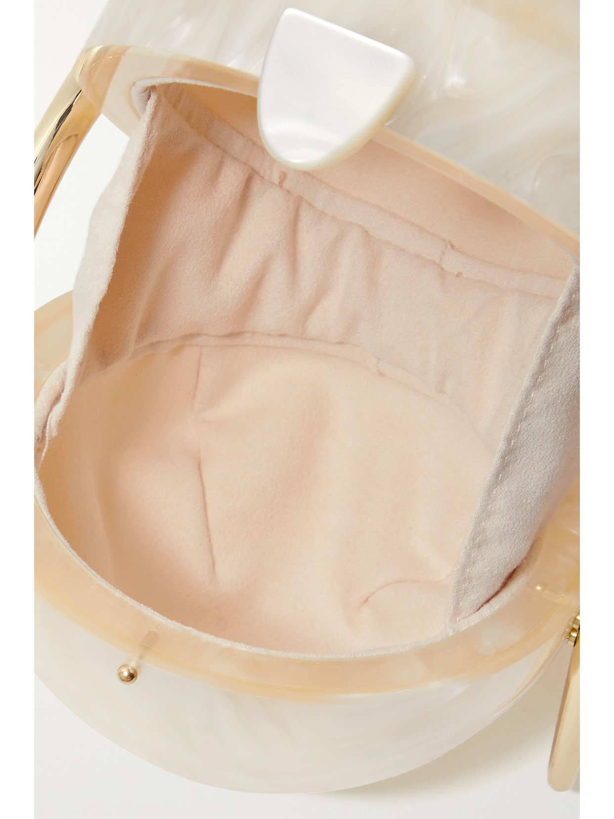 Cult Gaia Pearl Acrylic And Gold-tone Tote In White