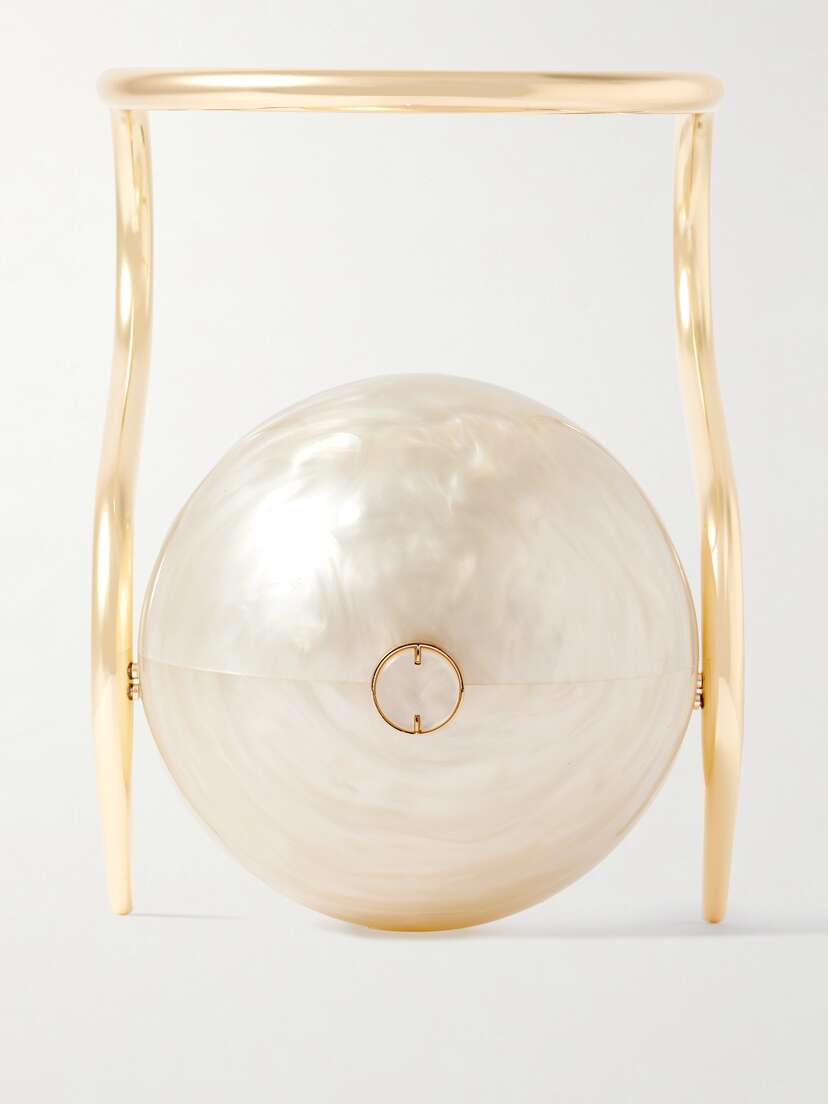 Cult Gaia Pearl Acrylic And Gold-tone Tote