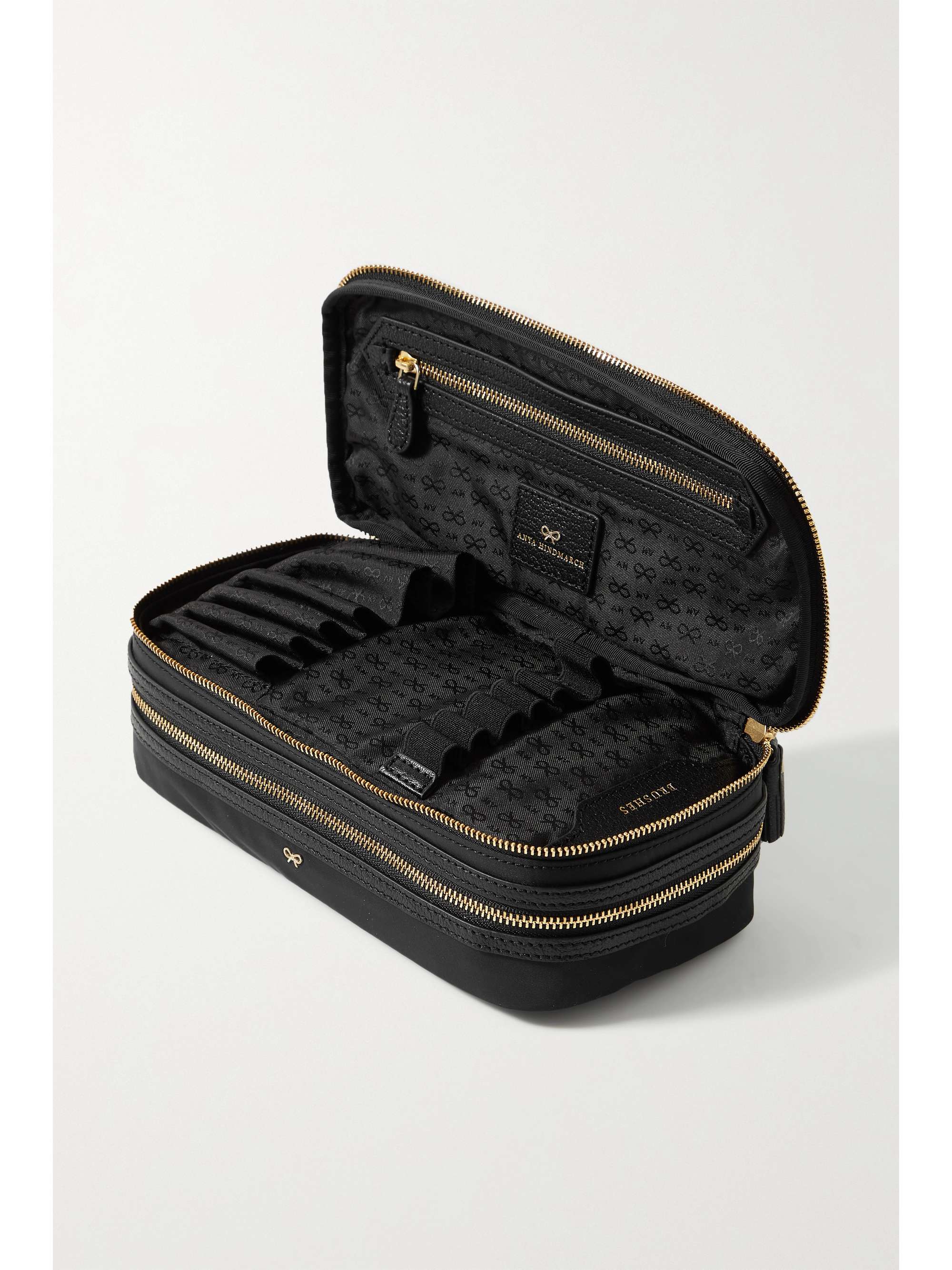 ANYA HINDMARCH + NET SUSTAIN Make Up leather-trimmed ECONYL cosmetics case