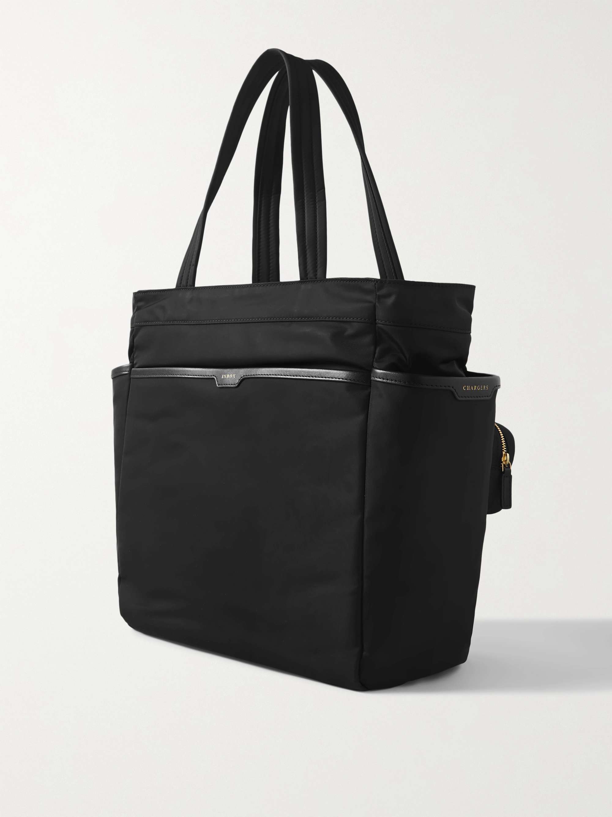 ANYA HINDMARCH + NET SUSTAIN Working From Home leather-trimmed recyeled shell tote