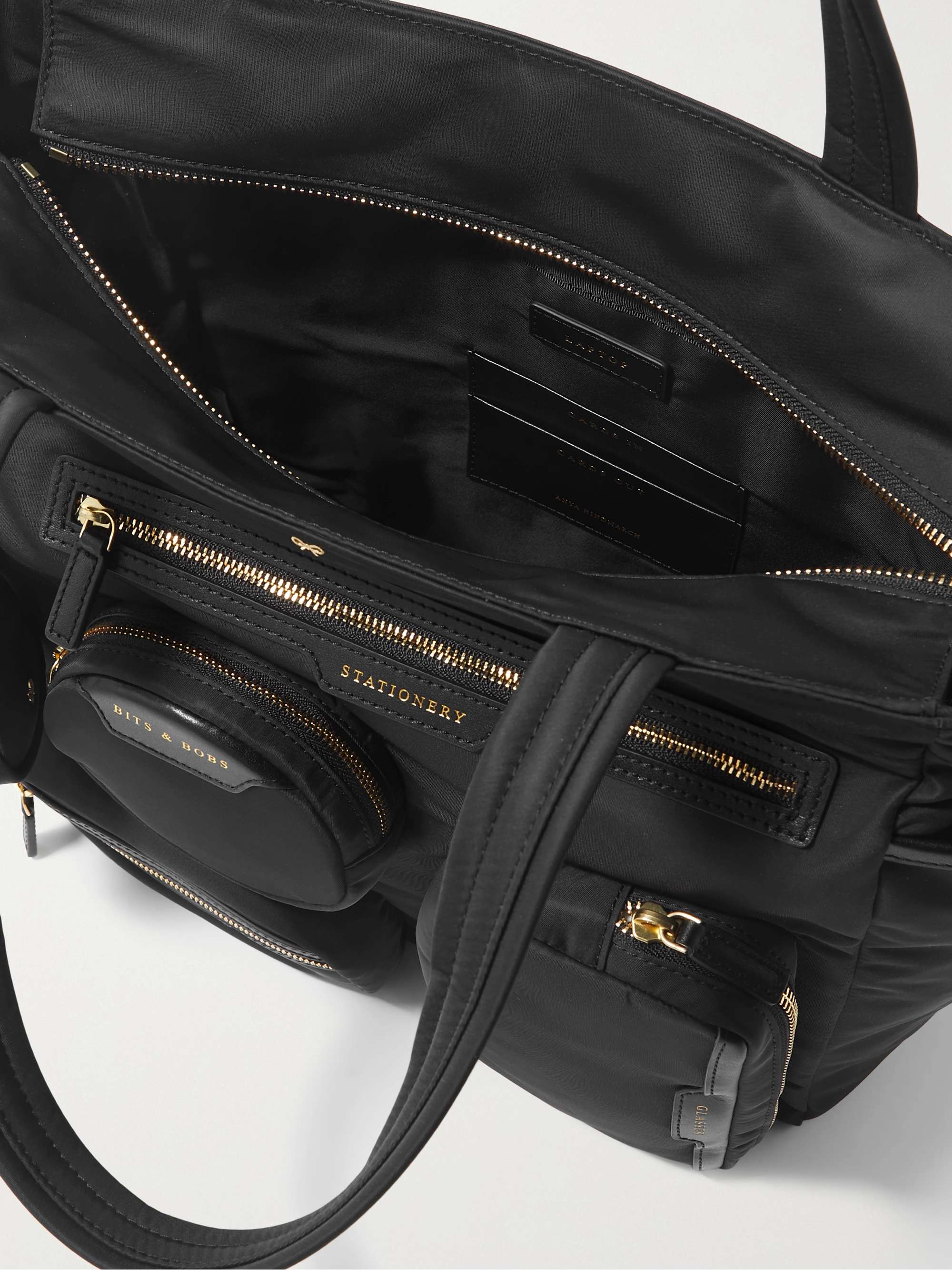 ANYA HINDMARCH + NET SUSTAIN Working From Home leather-trimmed recyeled shell tote