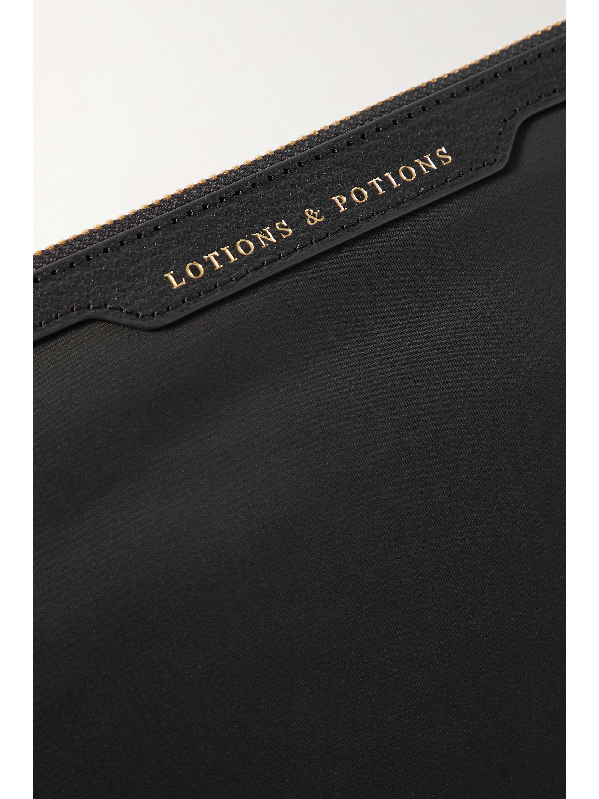 ANYA HINDMARCH + NET SUSTAIN Lotions and Potions leather-trimmed shell cosmetics case