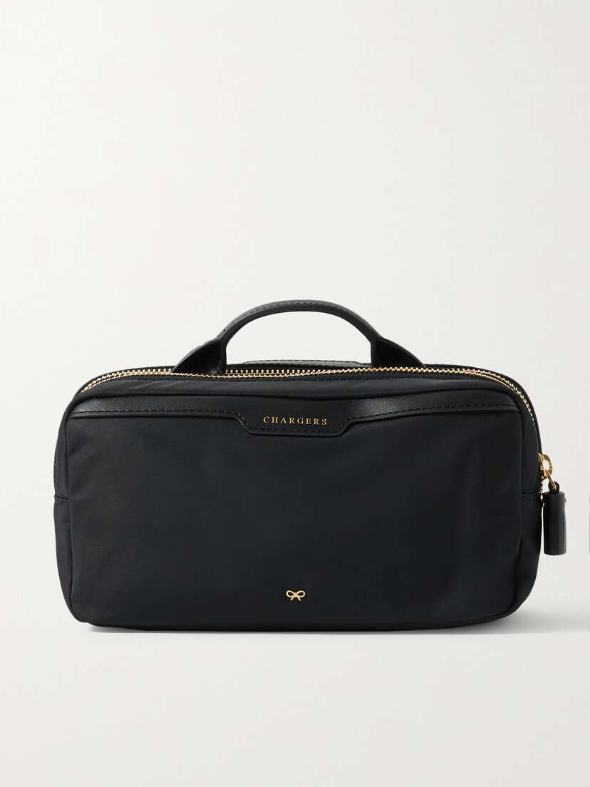 Anya Hindmarch + Net Sustain Home Office Leather-trimmed Econyl Pouch