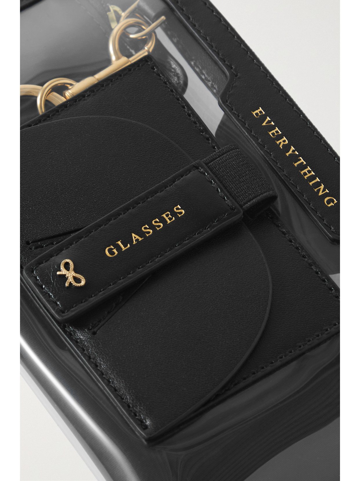 ANYA HINDMARCH EVERYTHING LEATHER-TRIMMED TPU AND RECYCLED SHELL POUCH