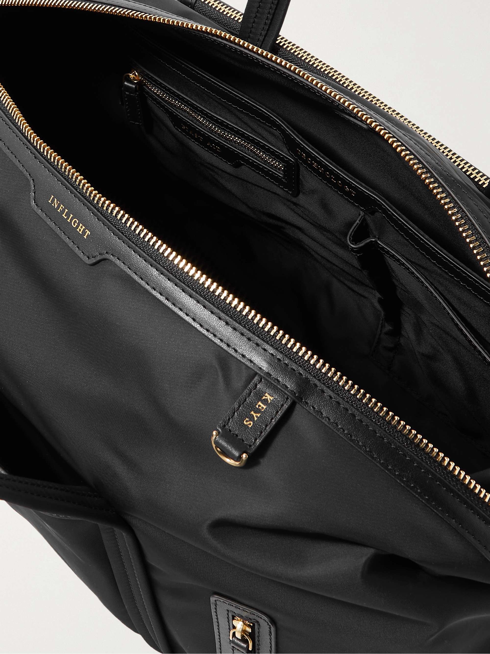 ANYA HINDMARCH + NET SUSTAIN Inflight leather-trimmed recycled shell weekend bag