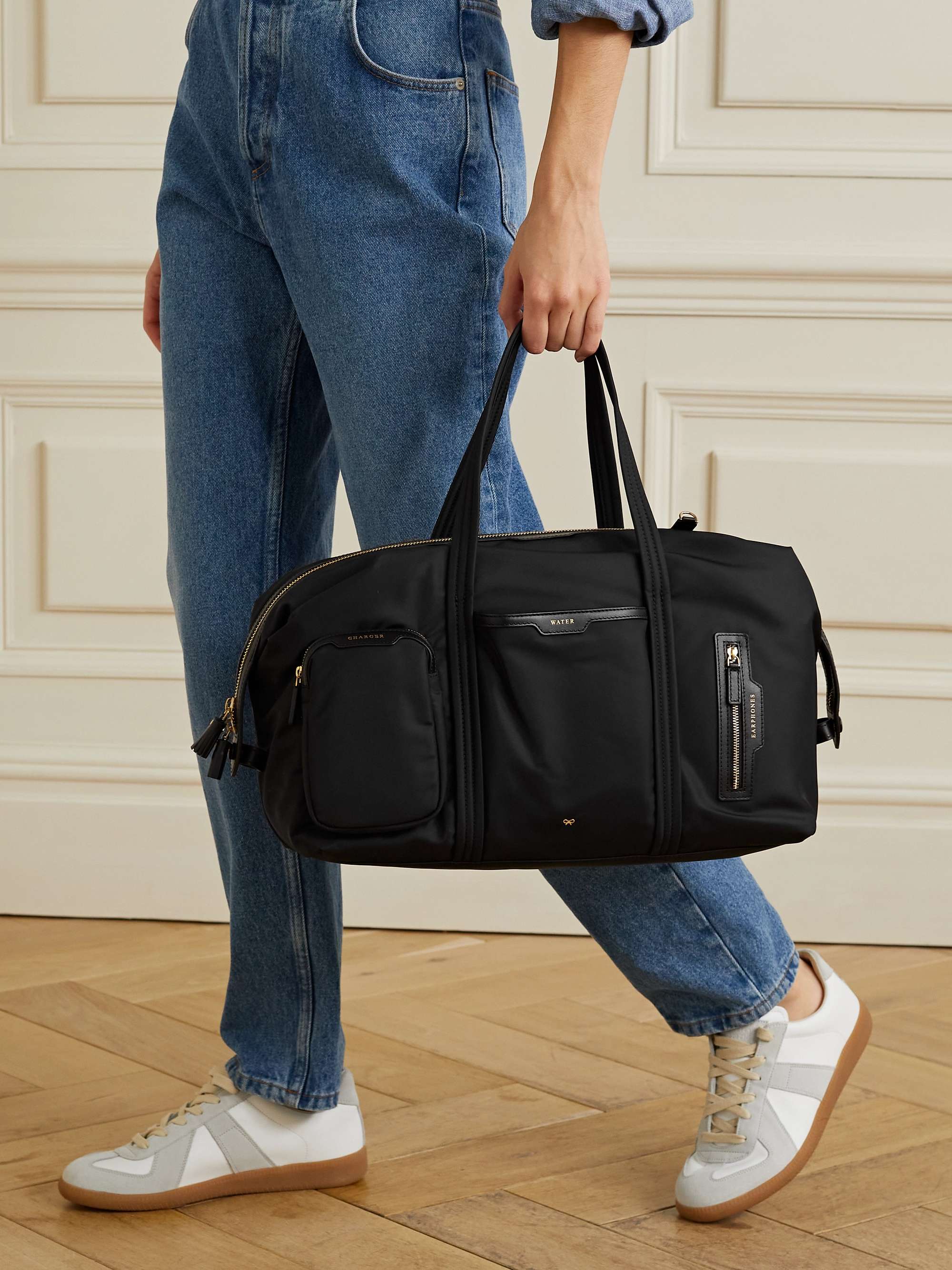 ANYA HINDMARCH + NET SUSTAIN Inflight leather-trimmed recycled shell weekend bag
