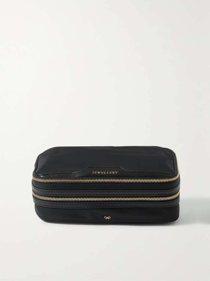 Anya Hindmarch + Net Sustain Textured Leather-trimmed Econyl Jewelry Case