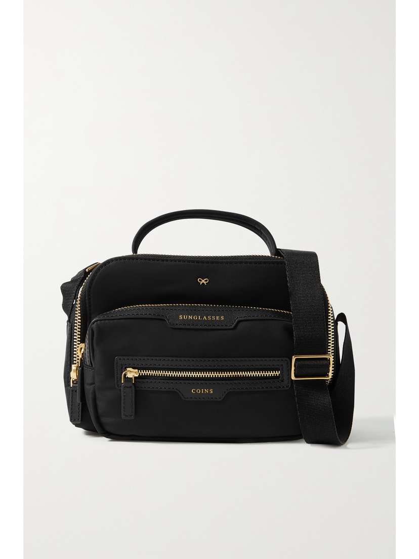 Anya Hindmarch + Net Sustain Leather-trimmed Recycled Shell Shoulder Bag