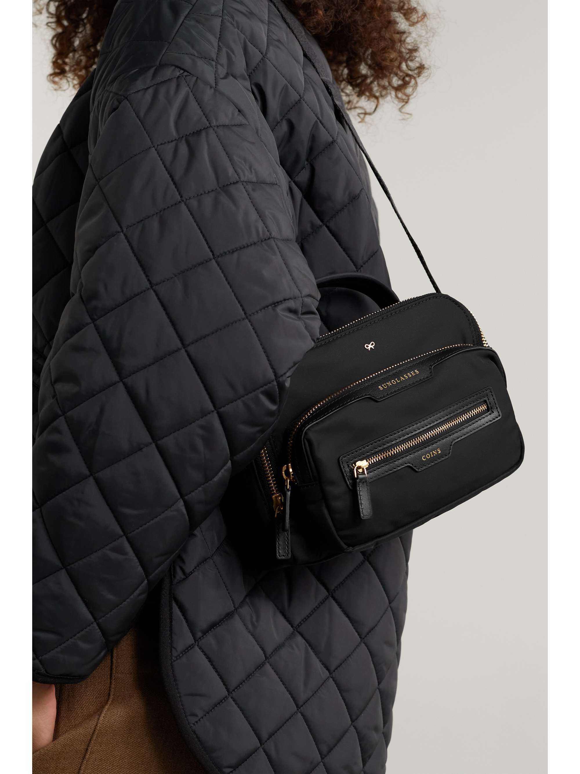 ANYA HINDMARCH + NET SUSTAIN leather-trimmed recycled shell shoulder bag