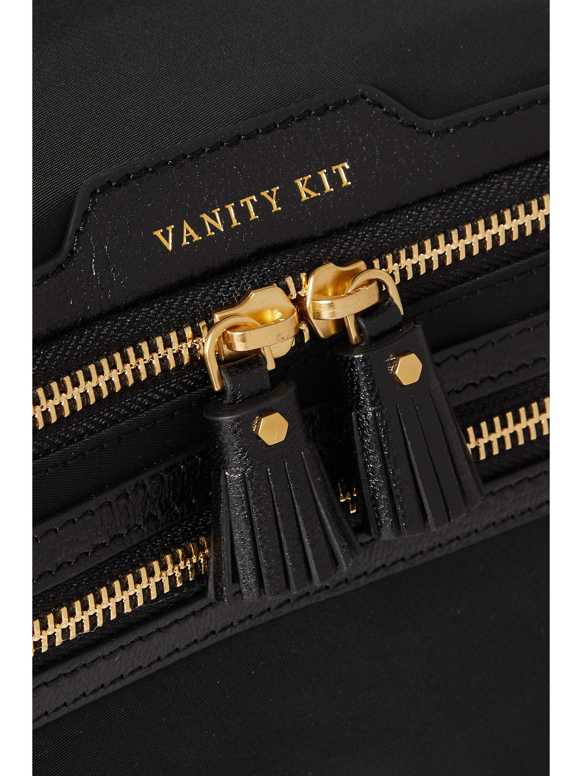 ANYA HINDMARCH + NET SUSTAIN Vanity Kit textured leather-trimmed recycled nylon cosmetics case