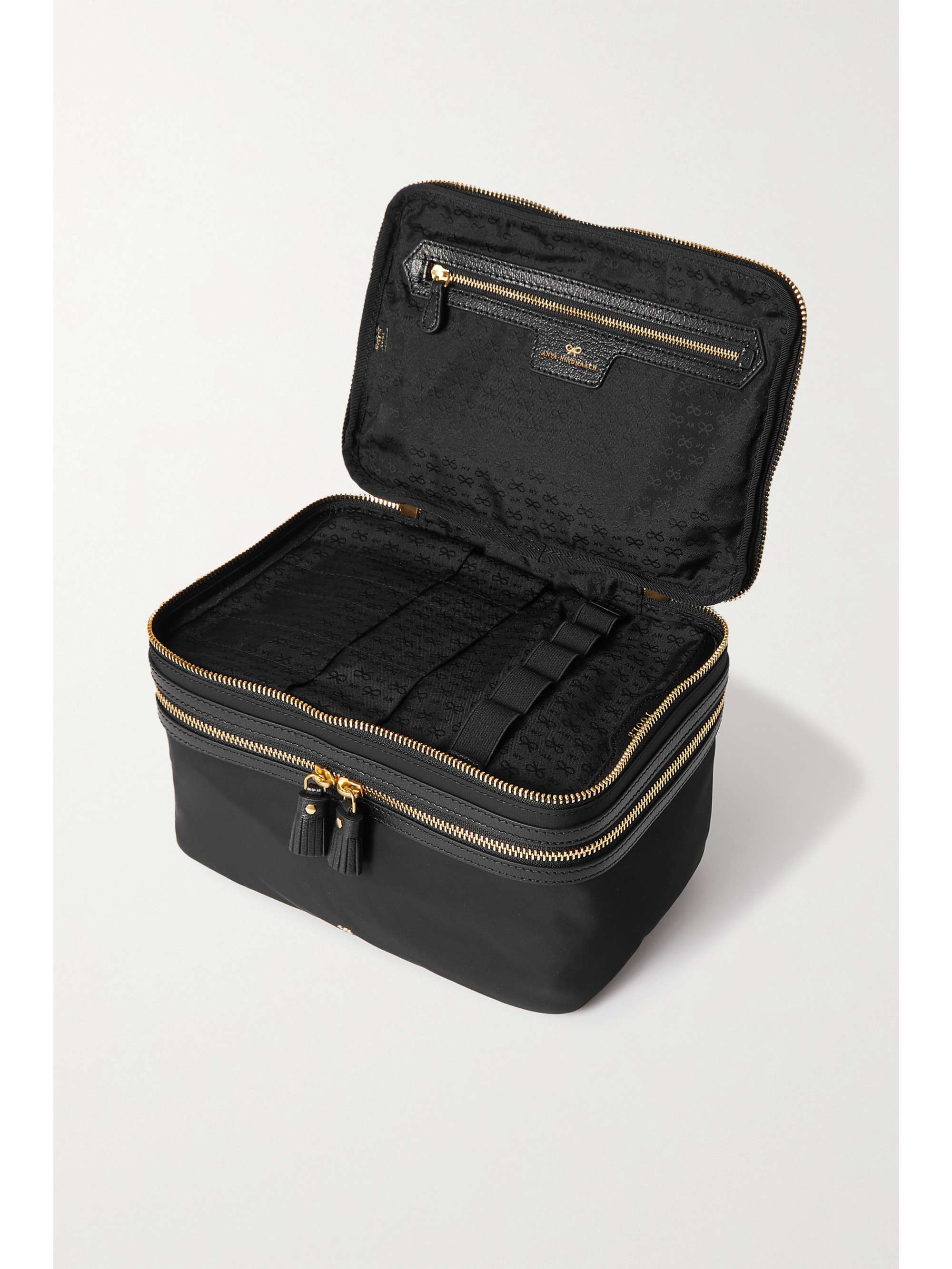 ANYA HINDMARCH + NET SUSTAIN Vanity Kit textured leather-trimmed recycled nylon cosmetics case