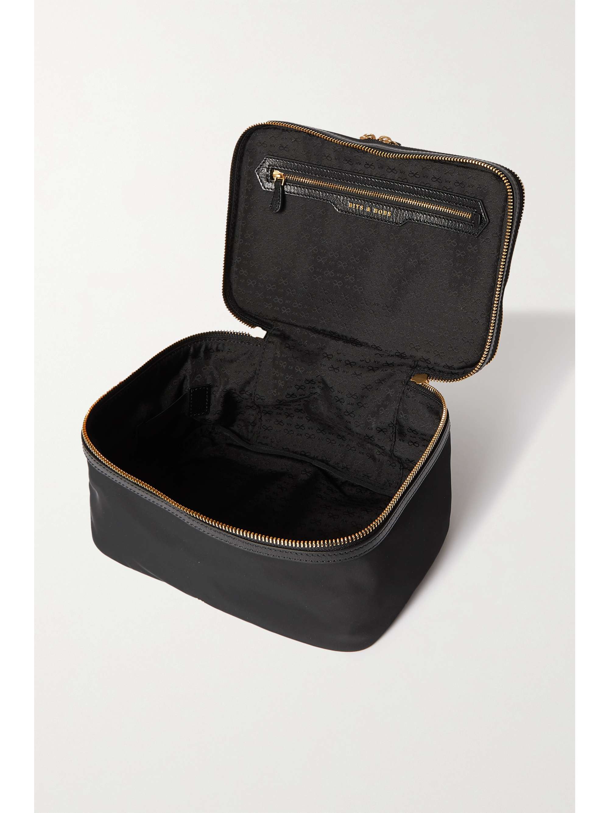 ANYA HINDMARCH + NET SUSTAIN Vanity Kit textured leather-trimmed recycled nylon cosmetics case
