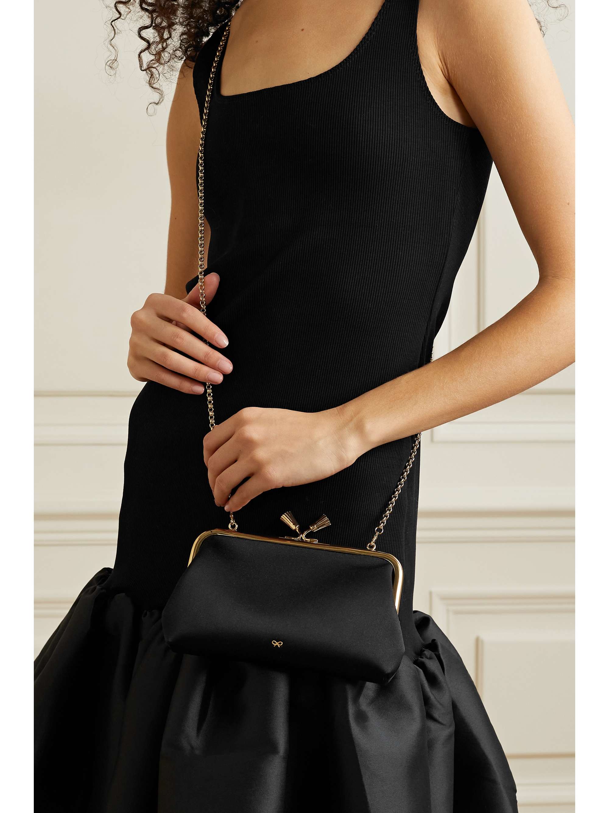 ANYA HINDMARCH Maud recycled satin clutch