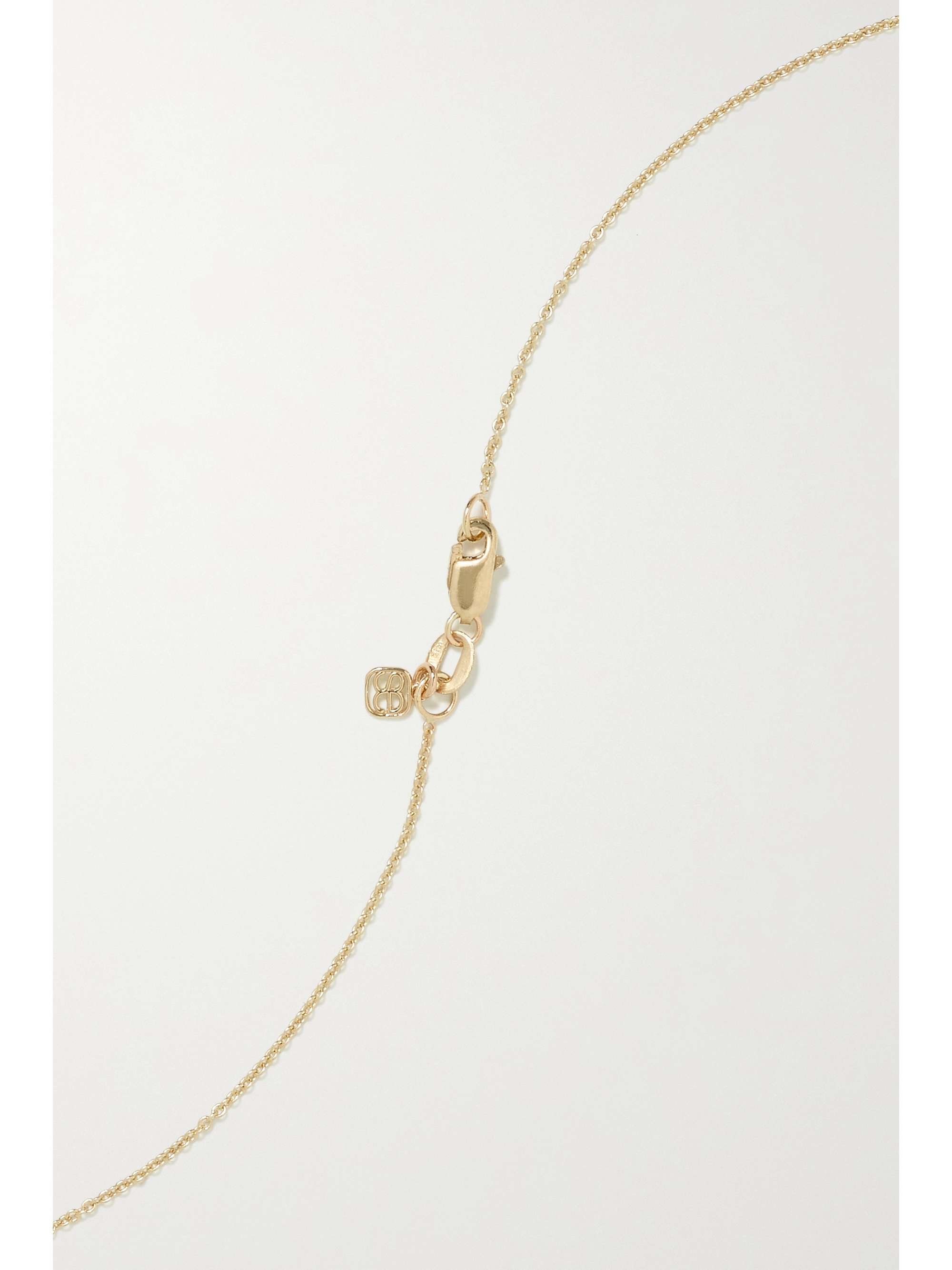 SYDNEY EVAN Love Tableau 14-karat gold, enamel and diamond necklace