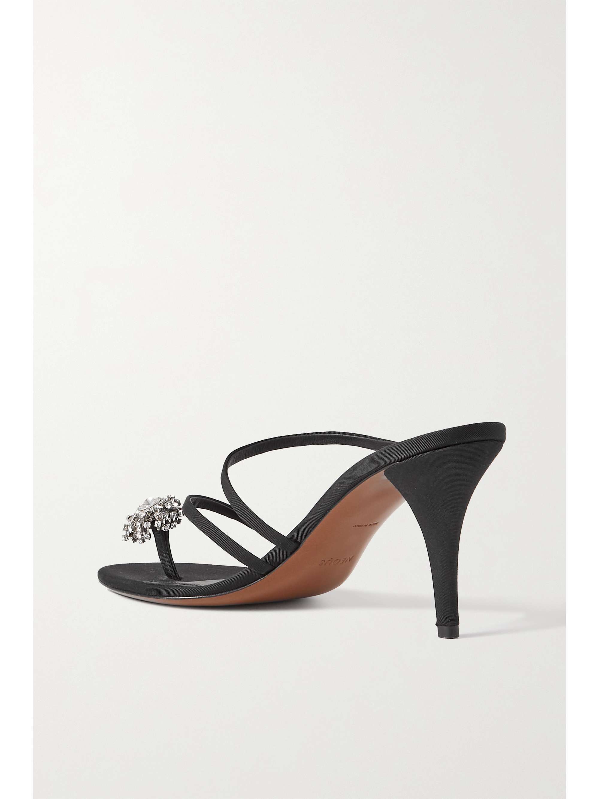NEOUS Venus crystal-embellished grosgrain and suede sandals