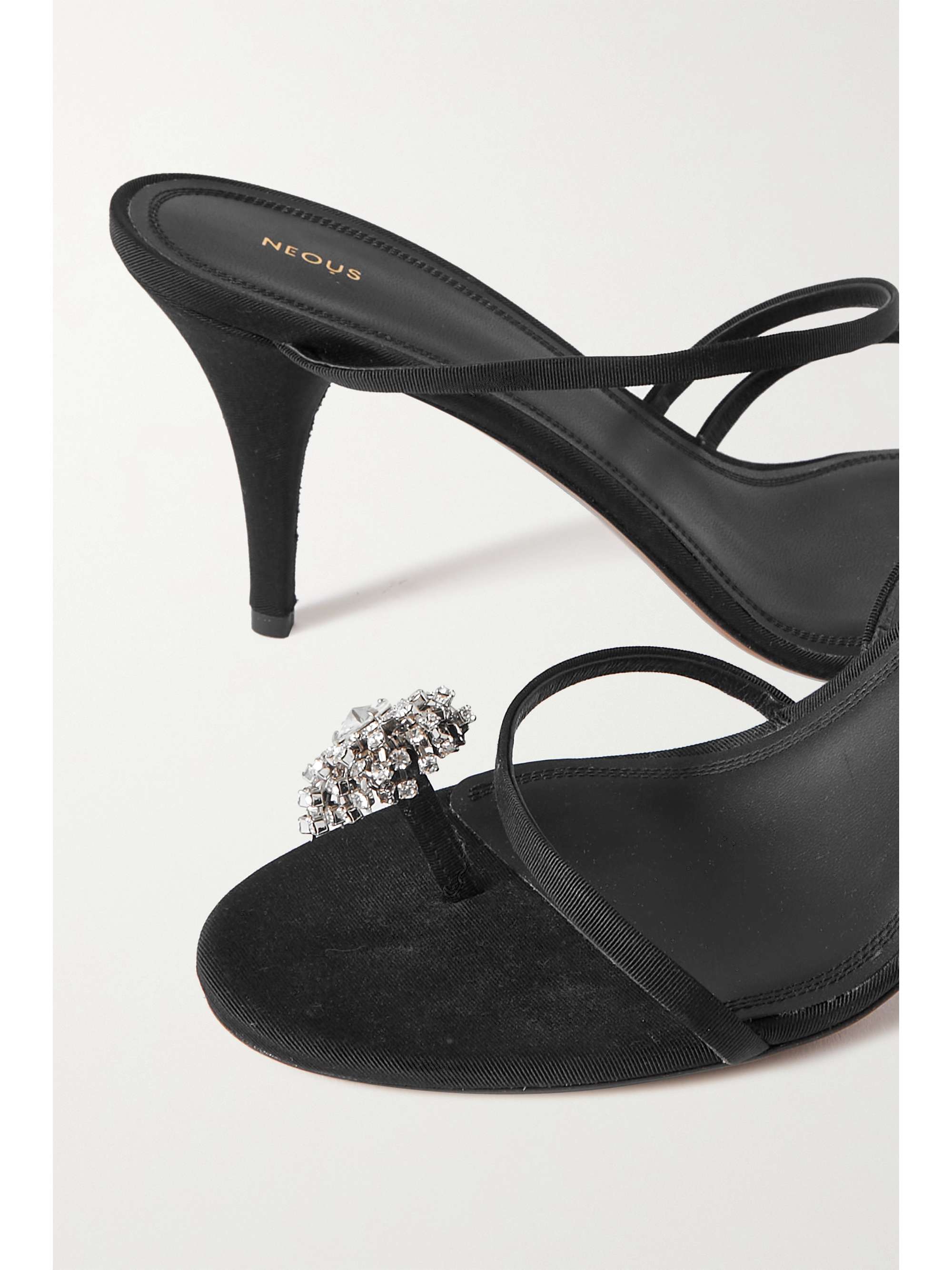NEOUS Venus crystal-embellished grosgrain and suede sandals