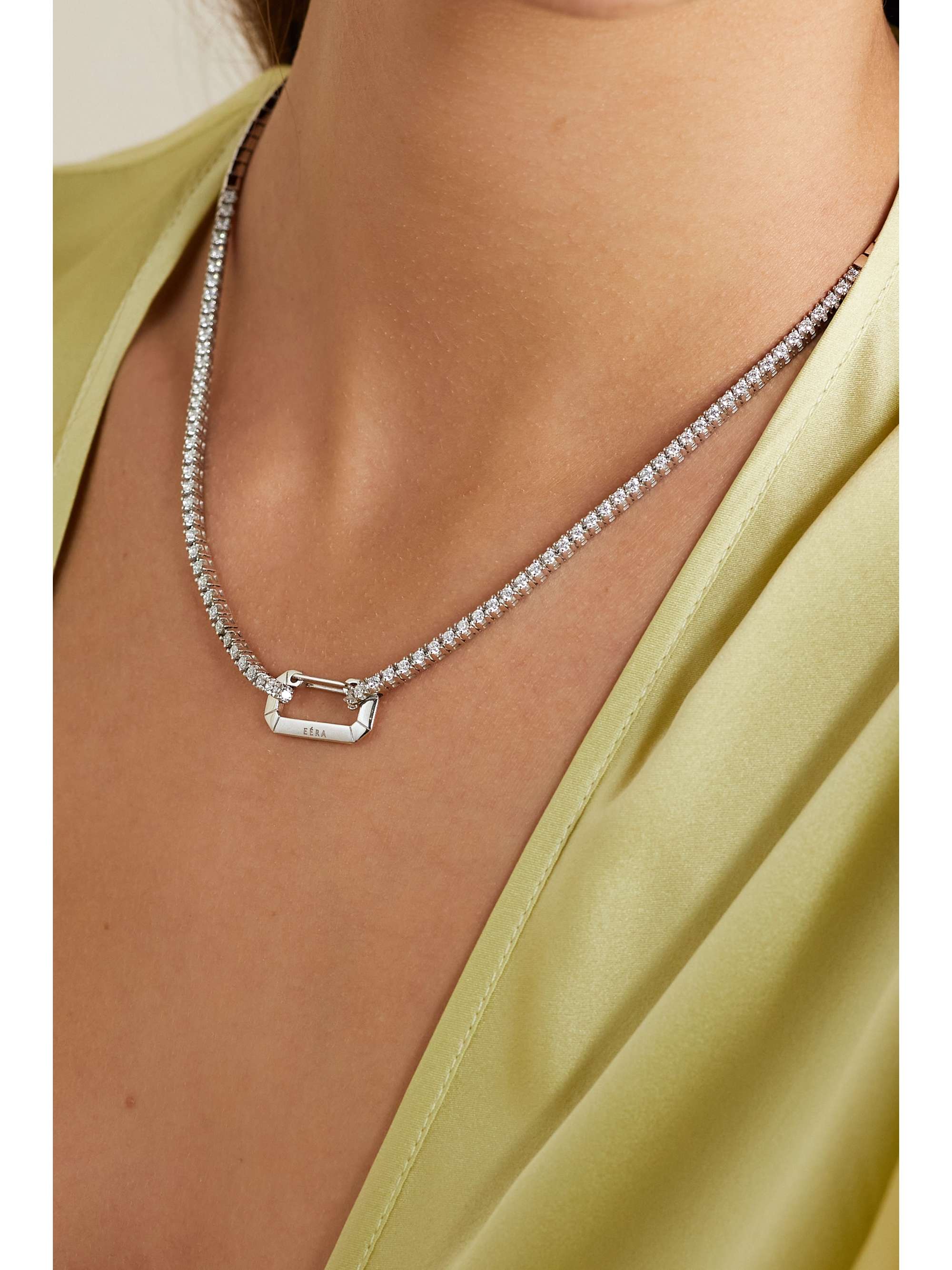 EÉRA Paris 18-karat white gold diamond necklace
