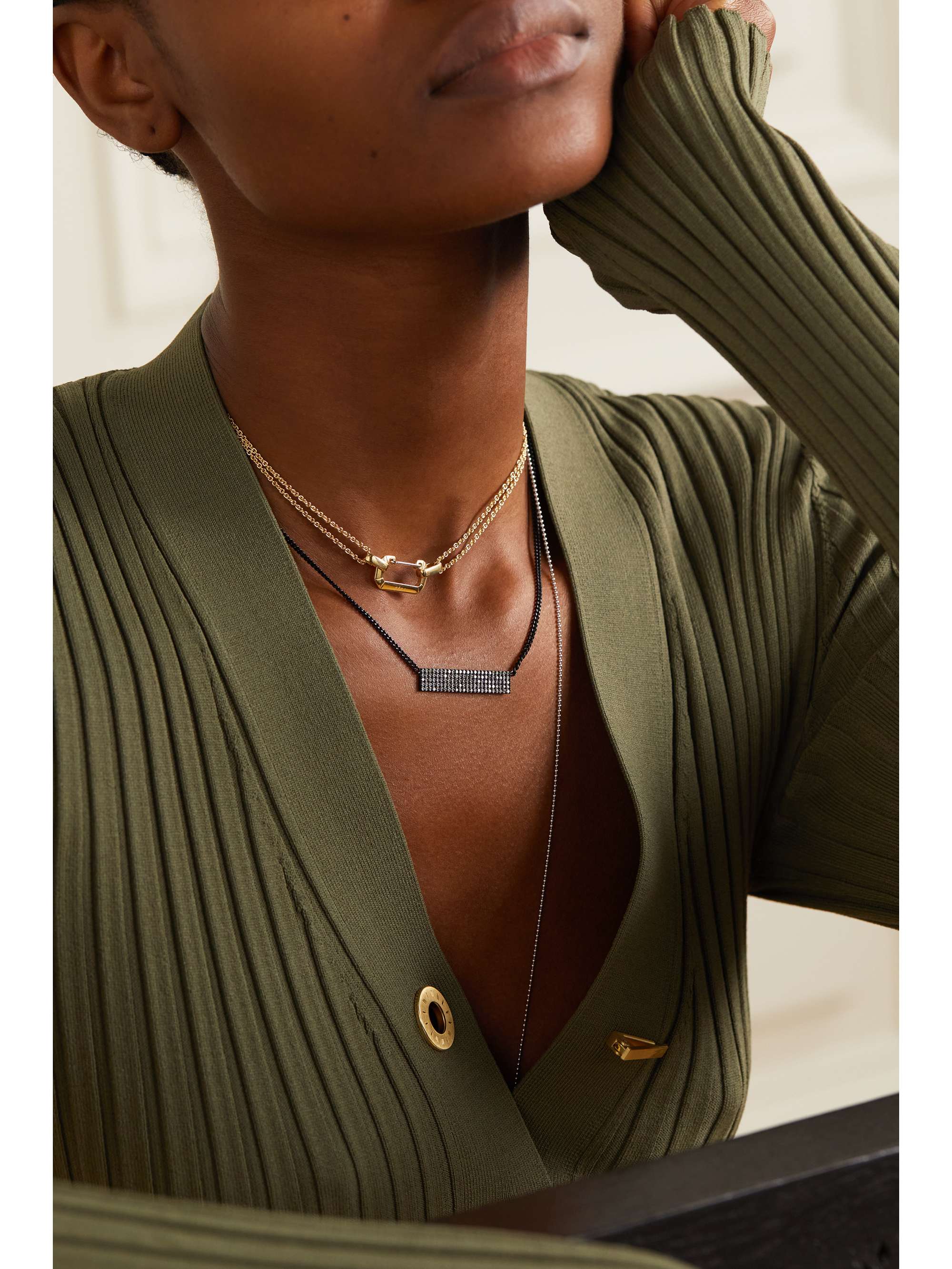 EÉRA Lucy 18-karat yellow and white gold choker