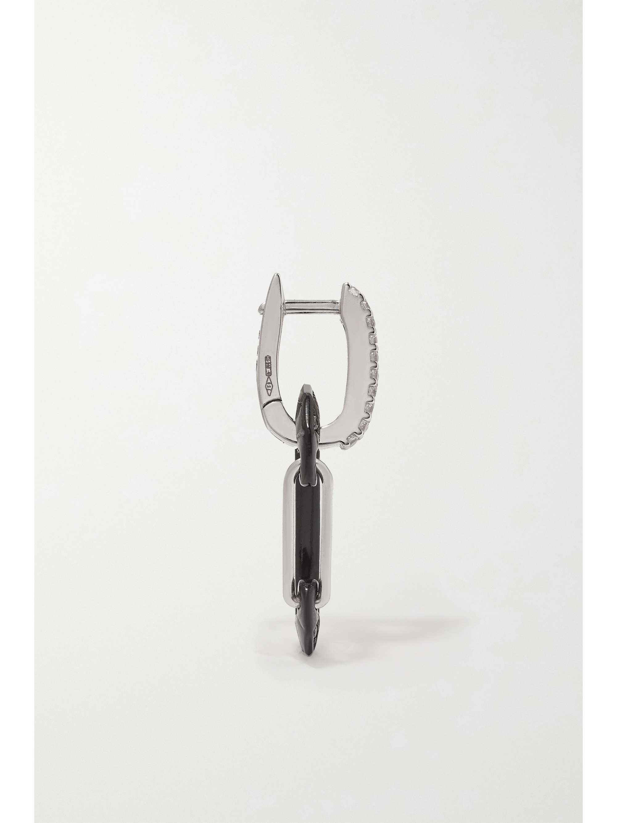 EÉRA Chiara small white gold diamond single earring