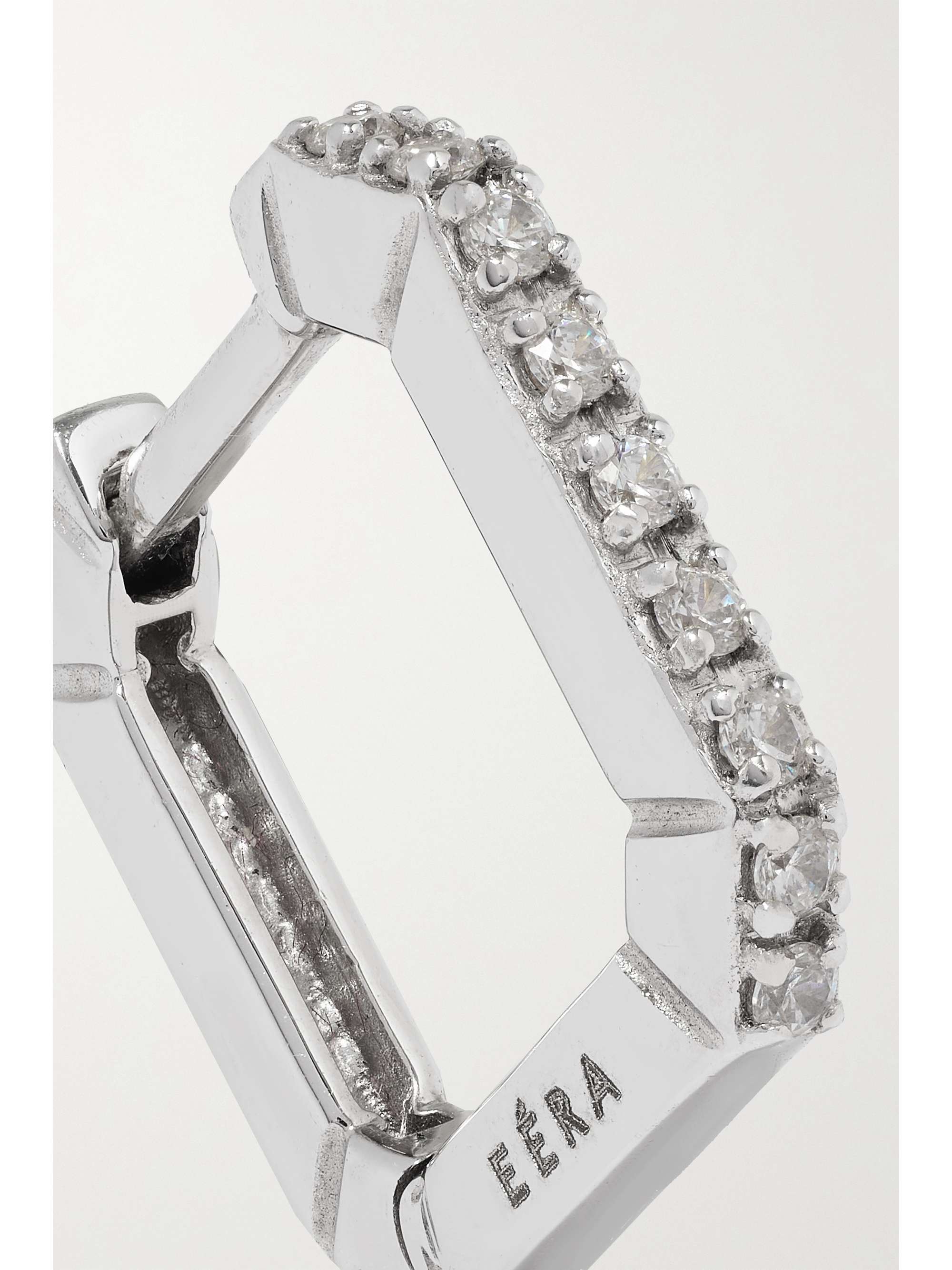 EÉRA 18-karat white gold diamond single earring