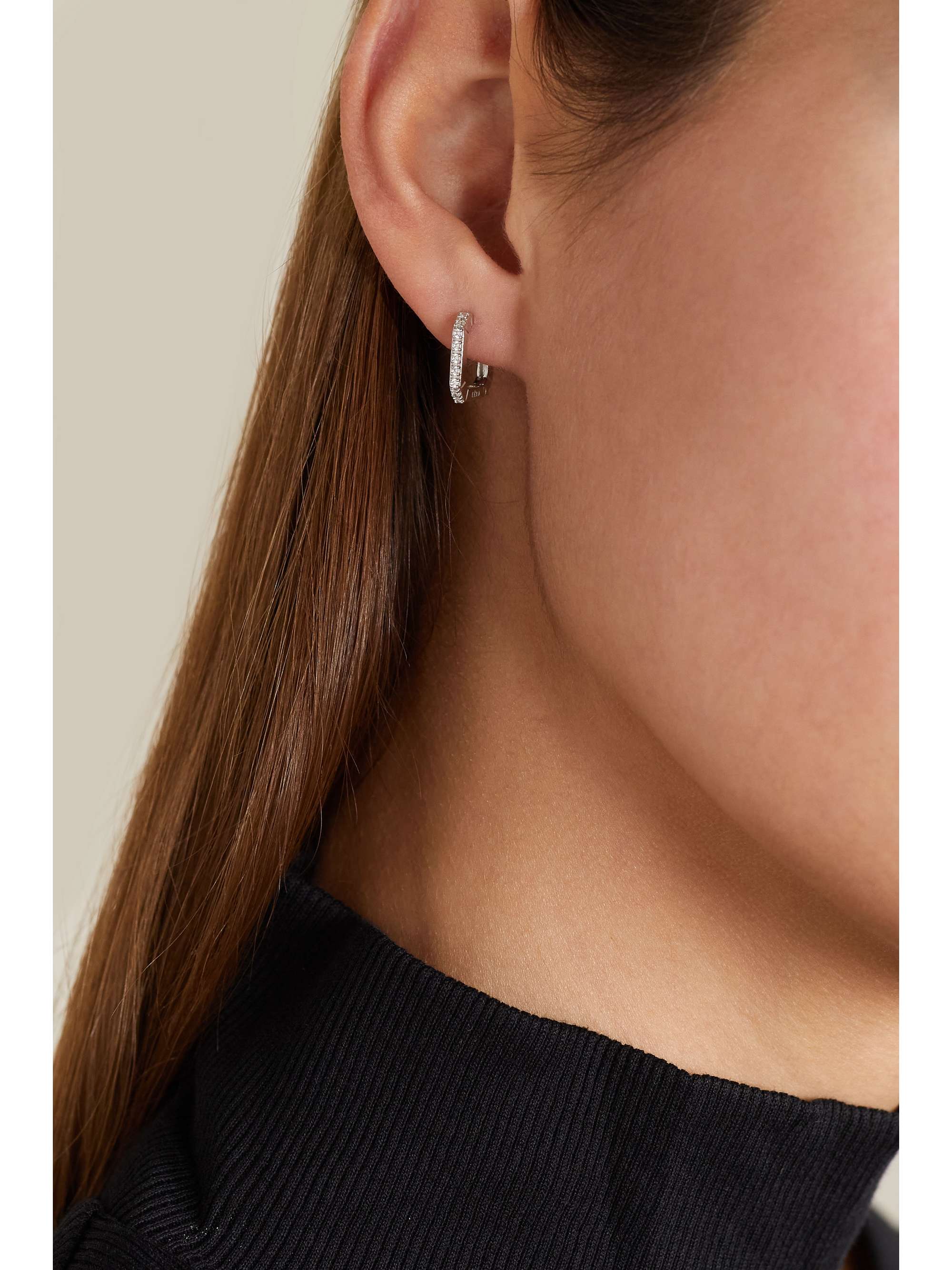 EÉRA 18-karat white gold diamond single earring